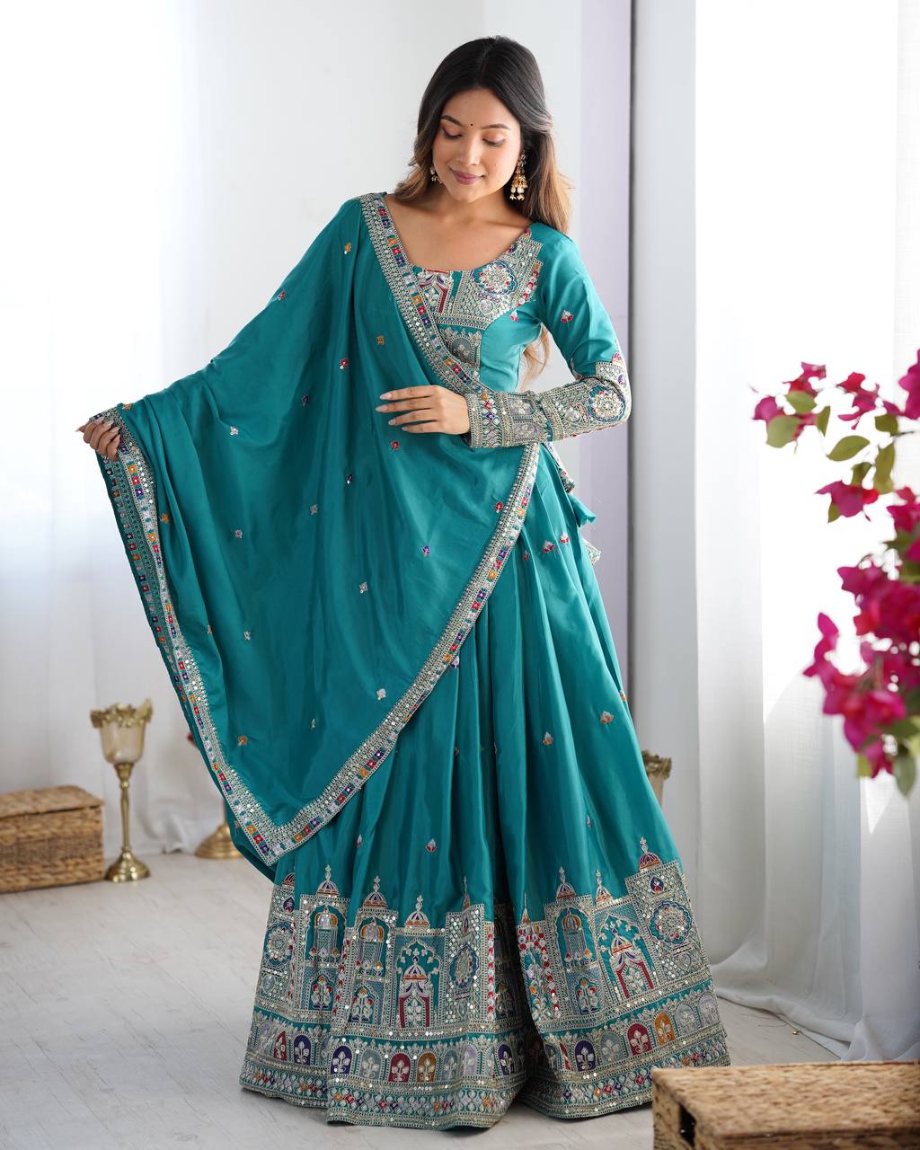 Vihana Natural Crep silk Lehenga choli
