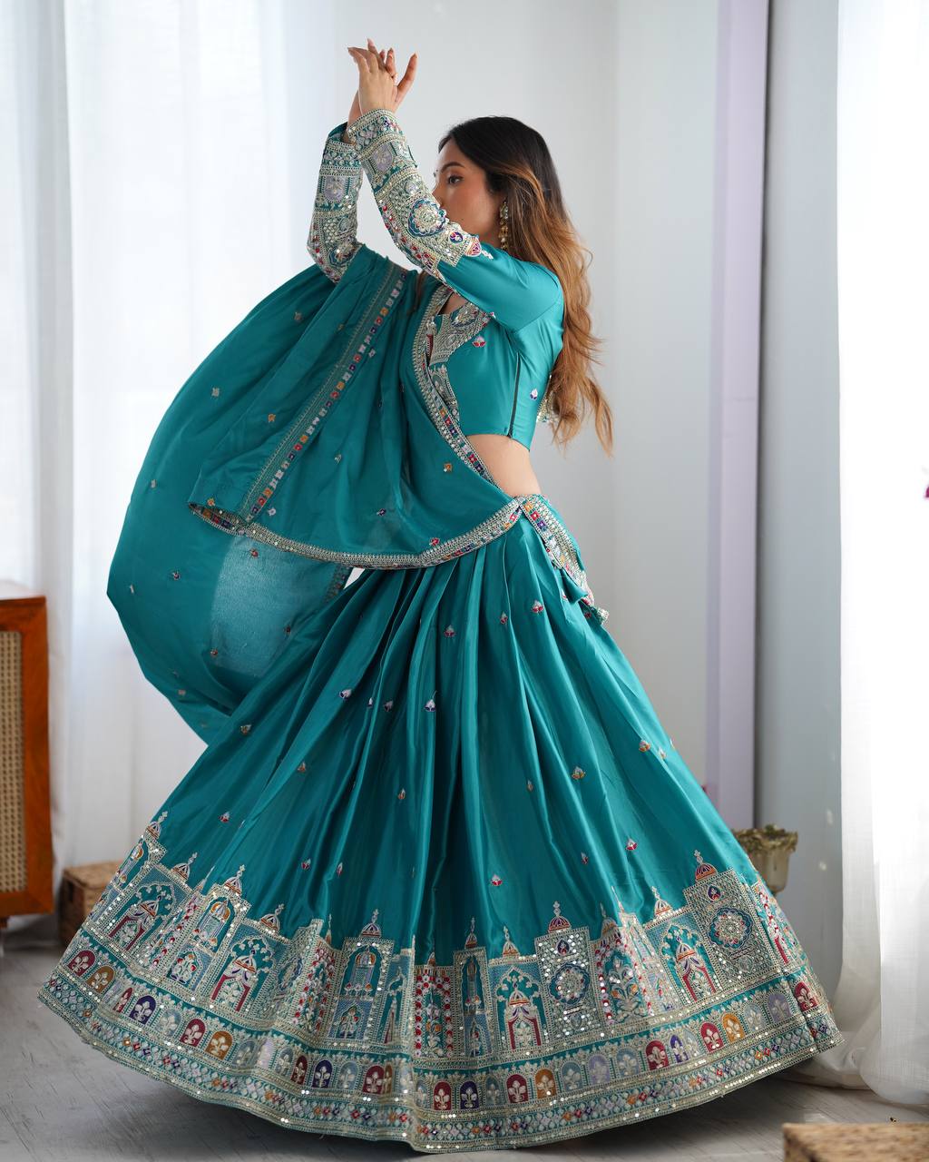 Vihana Natural Crep silk Lehenga choli