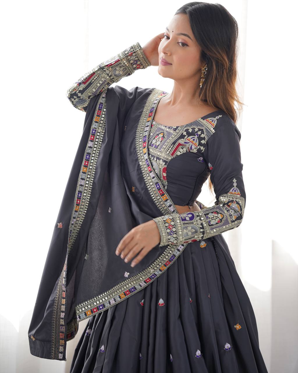 Vihana Natural Crep silk Lehenga choli