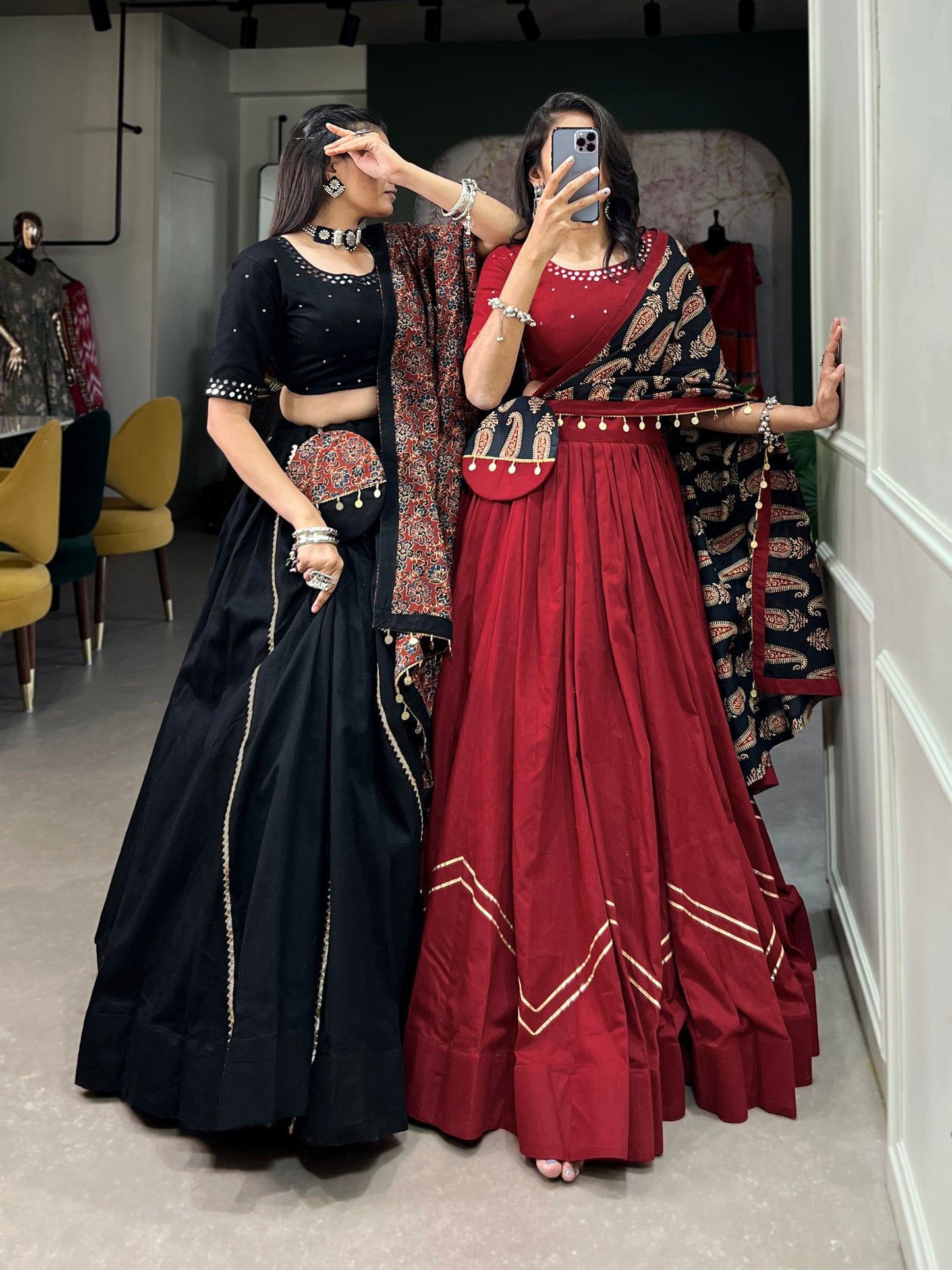 Preksha beautifully printed pure cotton lehenga choli