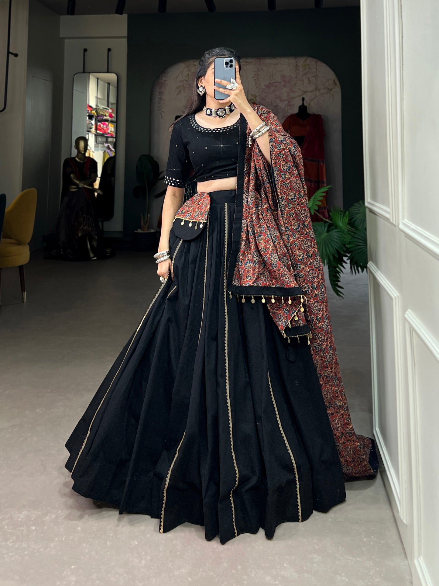 Preksha beautifully printed pure cotton lehenga choli