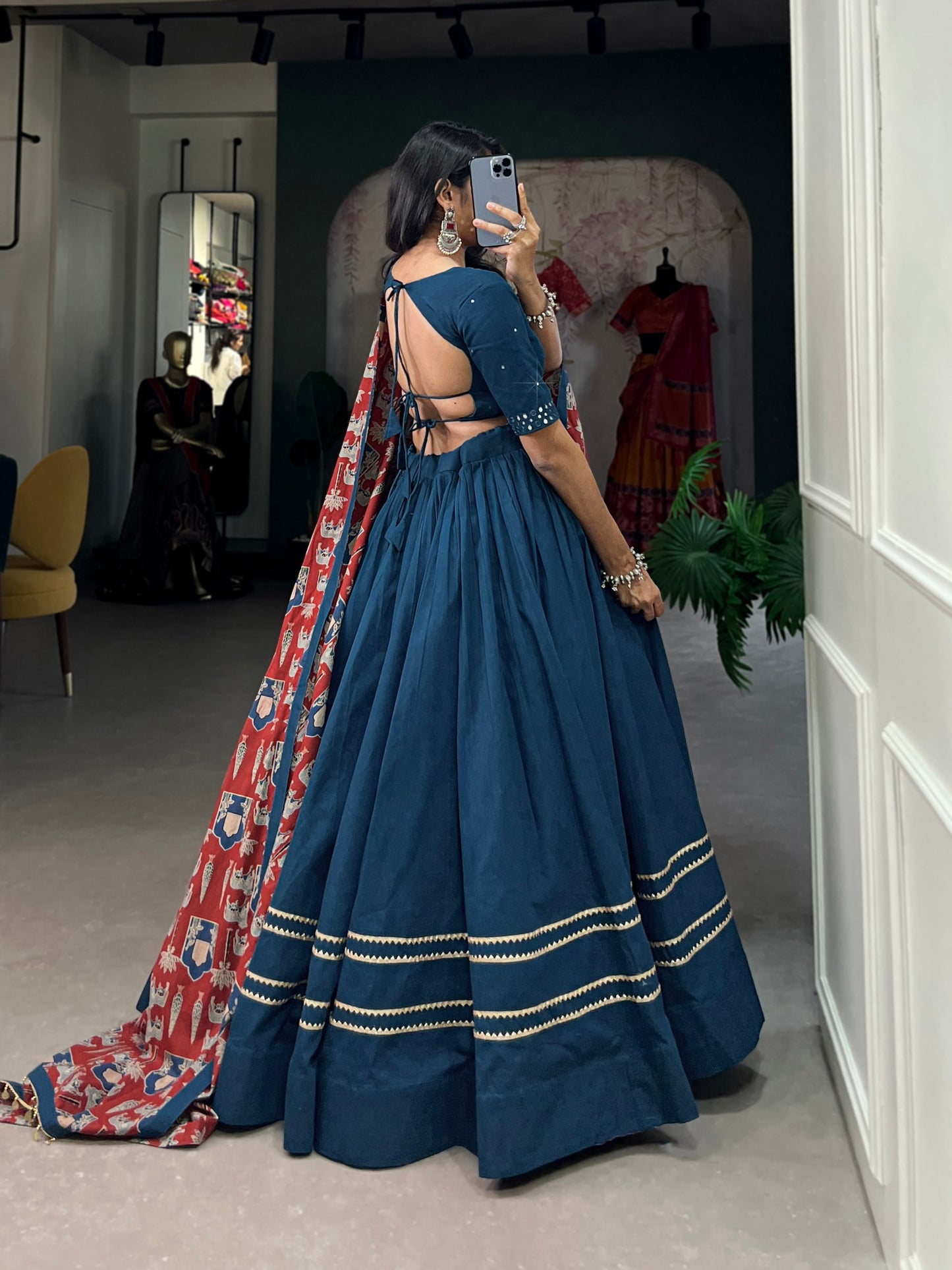 Preksha beautifully printed pure cotton lehenga choli