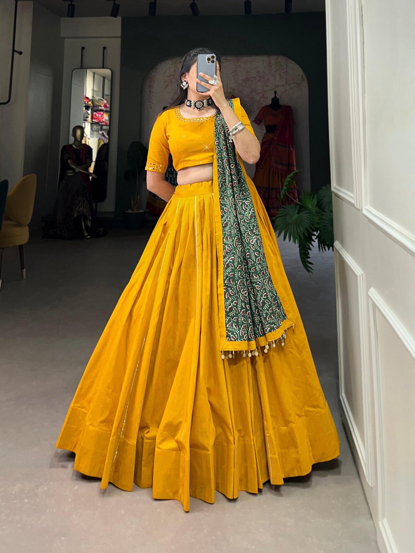 Preksha beautifully printed pure cotton lehenga choli