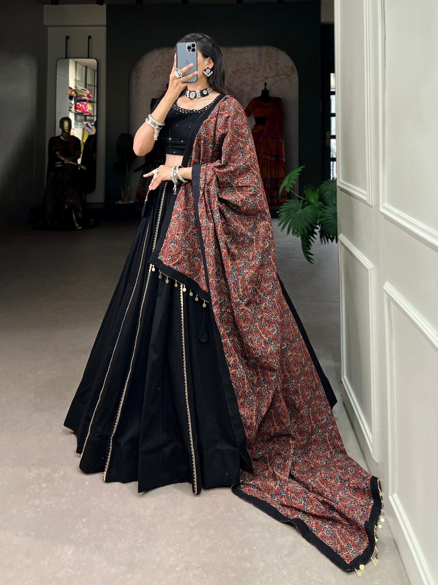 Preksha beautifully printed pure cotton lehenga choli