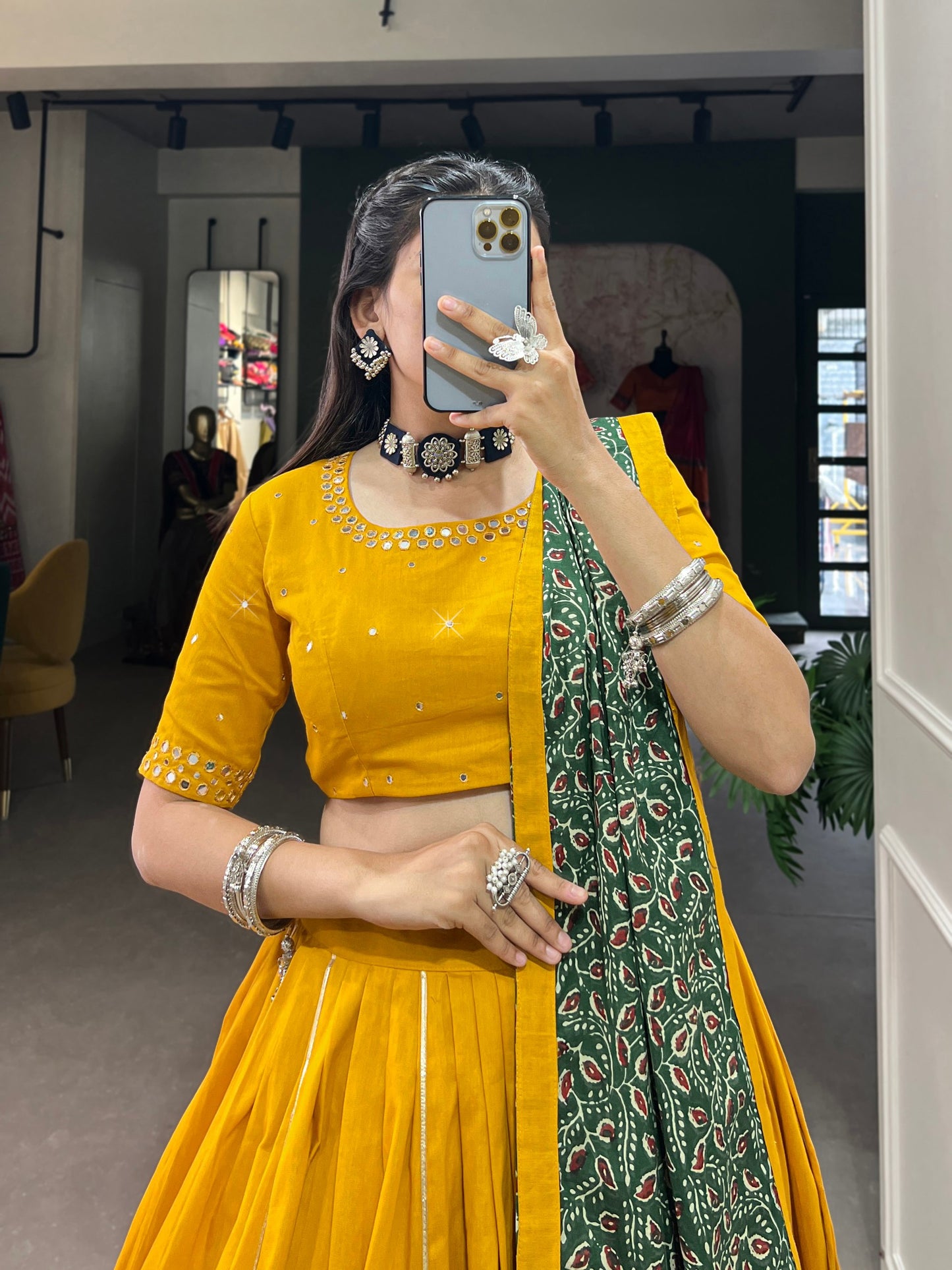 Preksha beautifully printed pure cotton lehenga choli