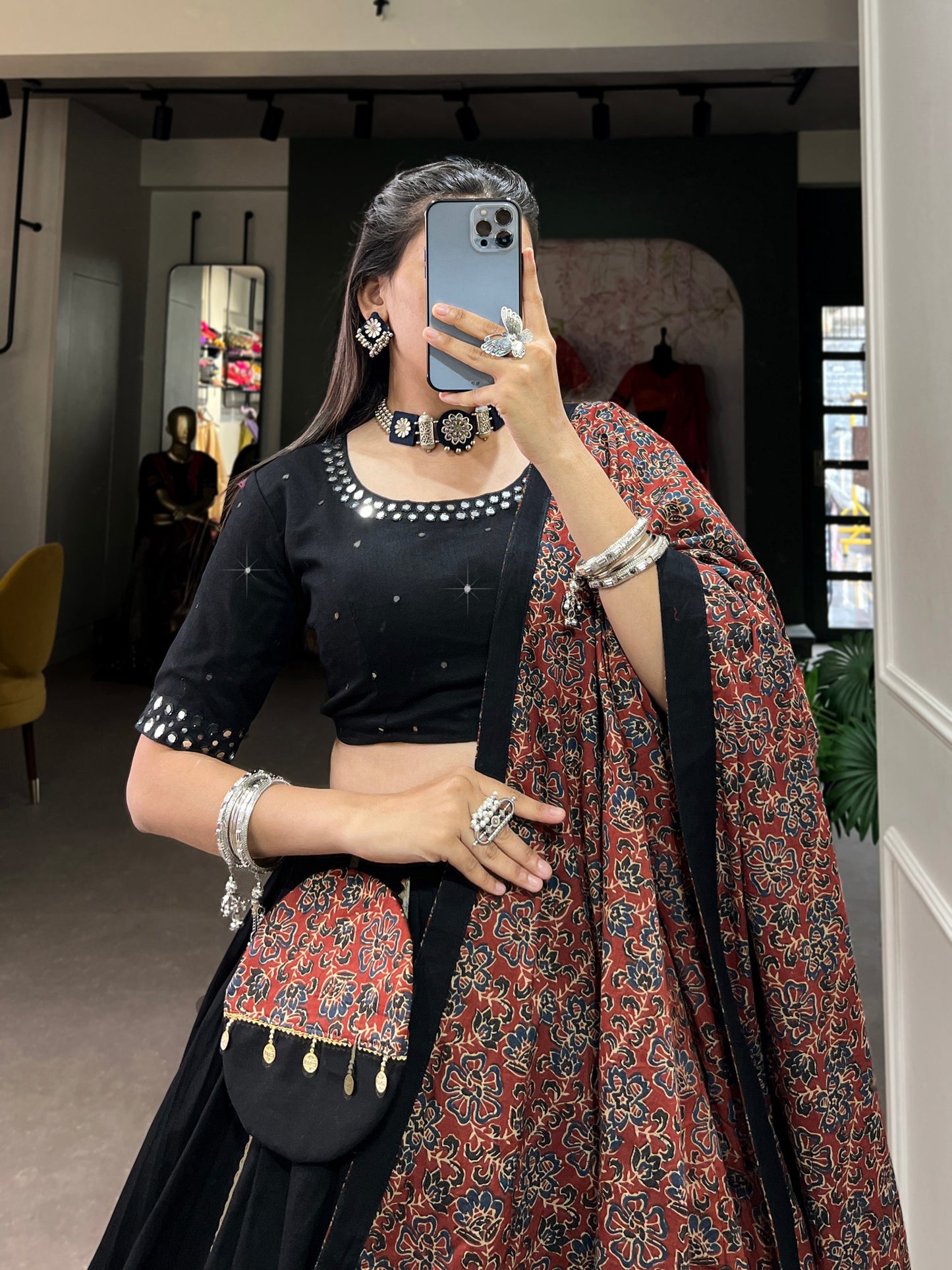 Preksha beautifully printed pure cotton lehenga choli