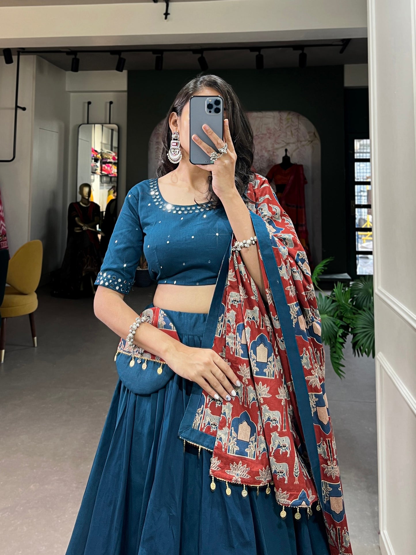 Preksha beautifully printed pure cotton lehenga choli