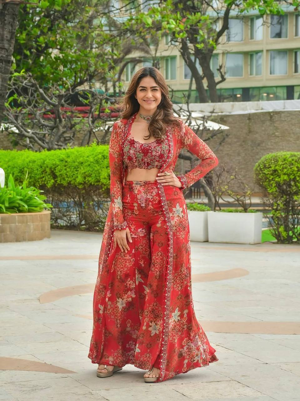 Mehak in Bloom A Floral Dream Unfolded Shrug Set