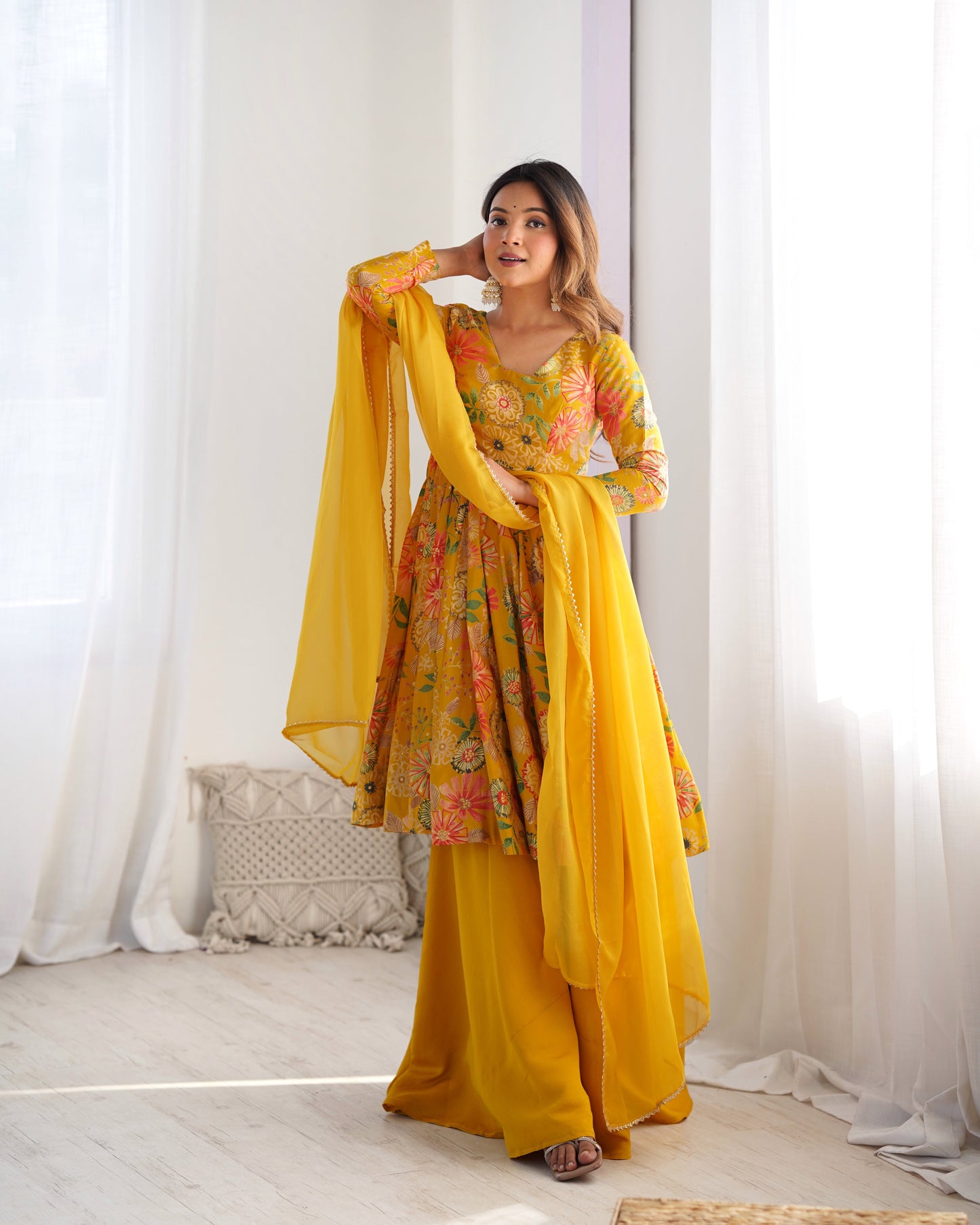 Launching Classic Romansilk Chanderi Print Fabric Kediya Set