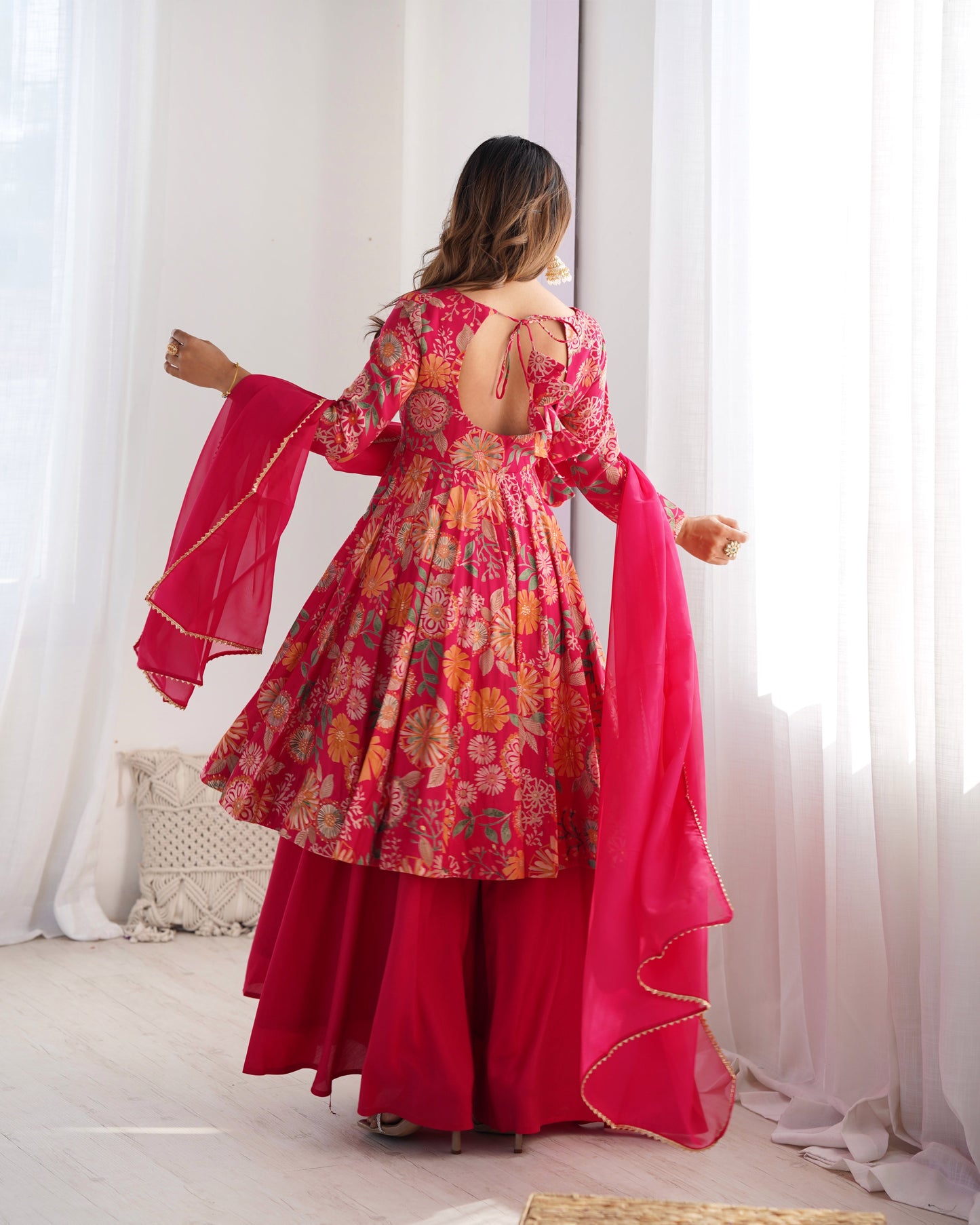 Launching Classic Romansilk Chanderi Print Fabric Kediya Set