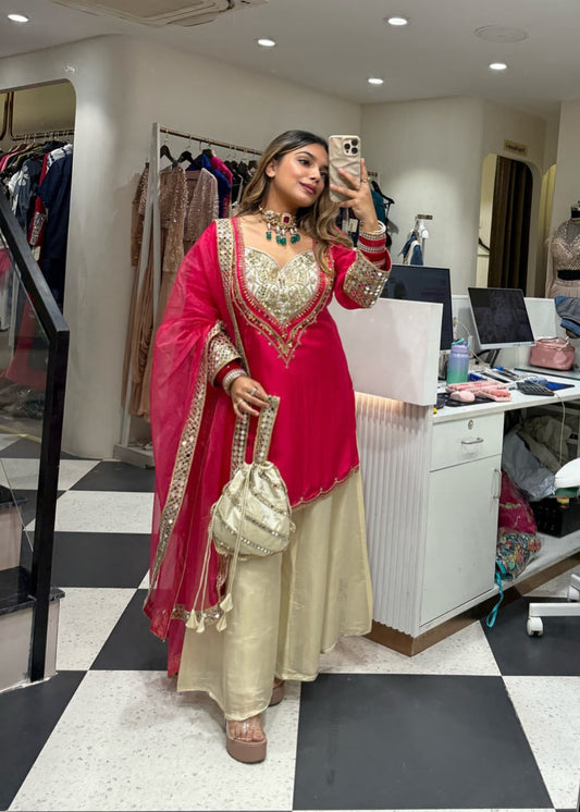 Bandagi Designer 3 Piece Plazzo Set