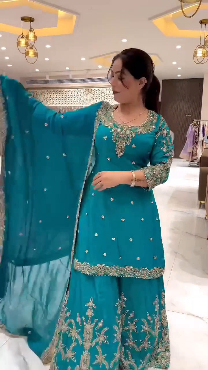 Afreen Moti Work Mughal Grace Sharara Set