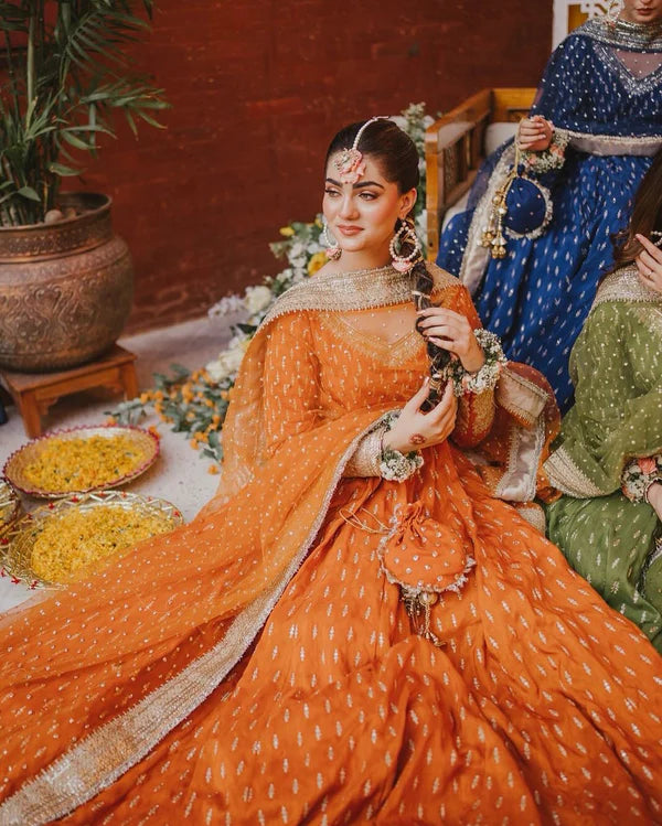 Mehr-e-Gul Sunshine Yellow Ethnic Gown