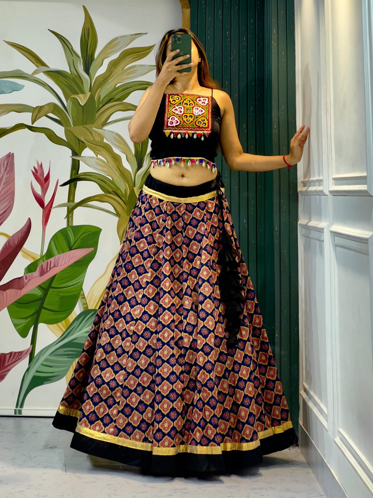 Peach Color Kacchi Work Buta And Real Kodi lace Cotton Lehenga Choli