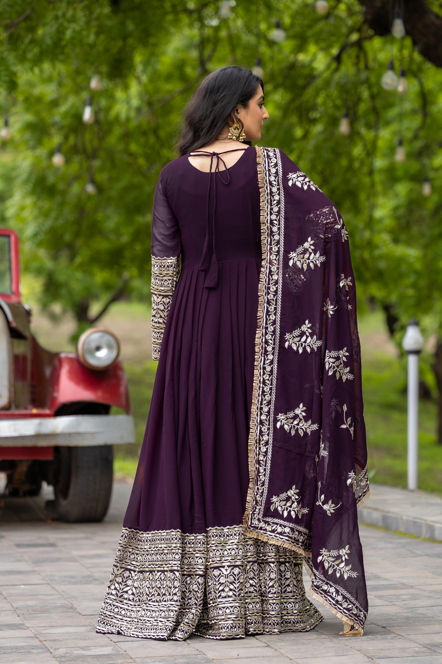 Ethereal Elegance Designer Long Anarkali Set