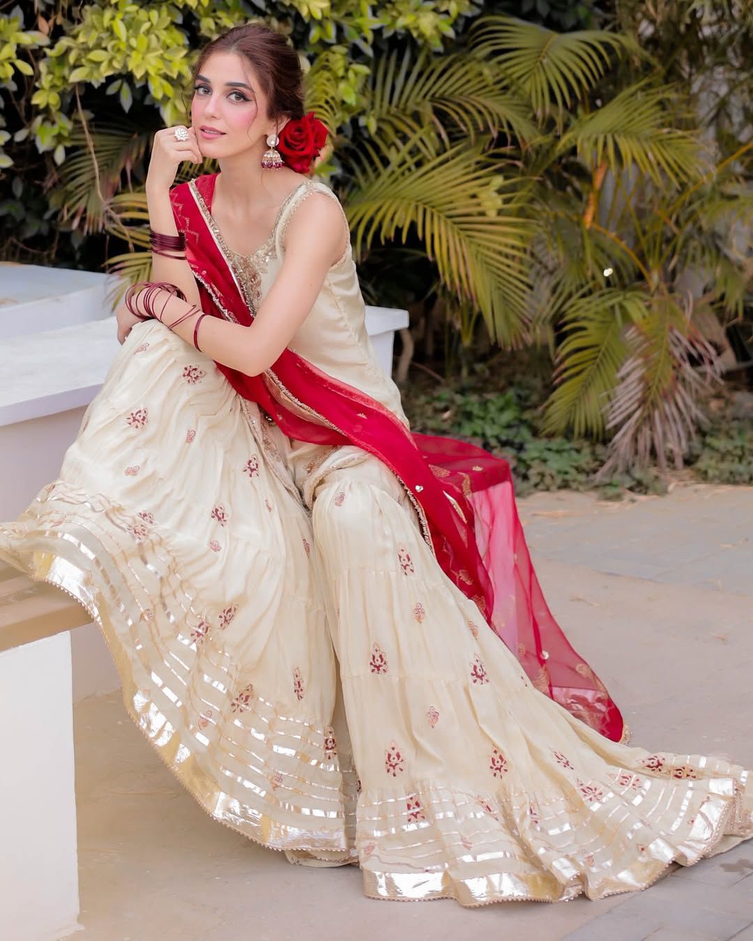 Mahira Designer And Elegance Three Piece Sarara Suit
