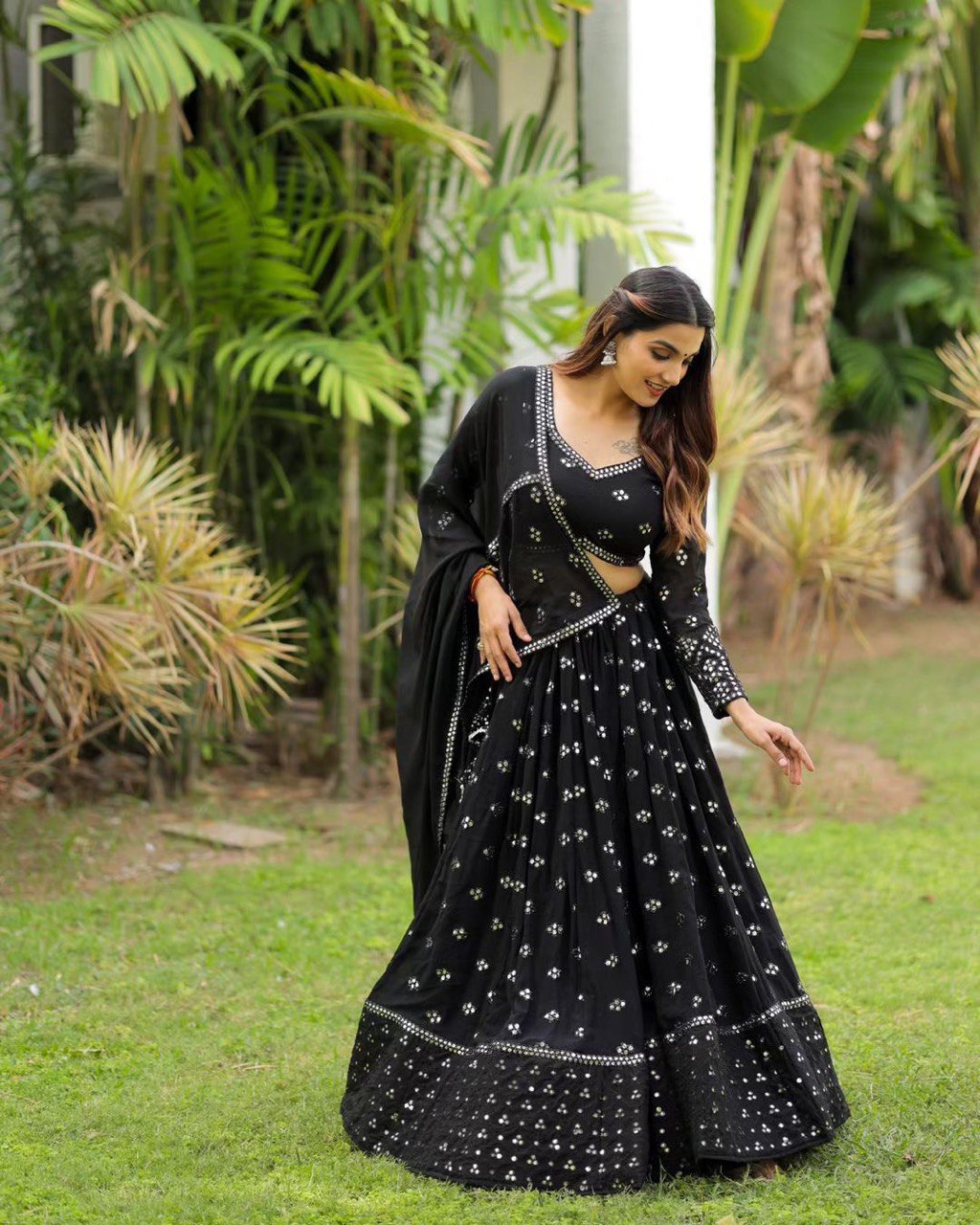 Black Magic Ensemble Designer Lehngha choli