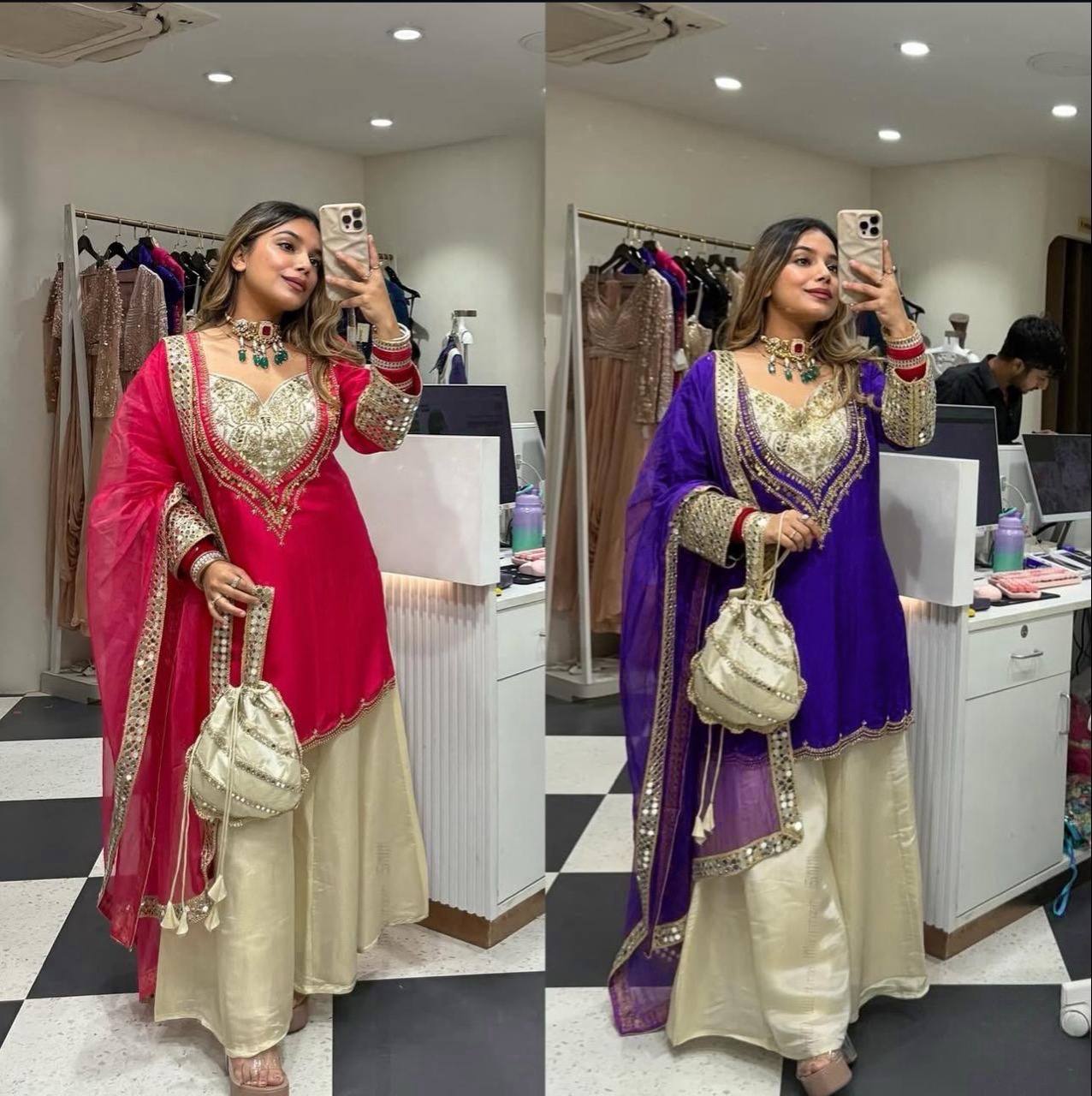 Bandagi Designer 3 Piece Plazzo Set