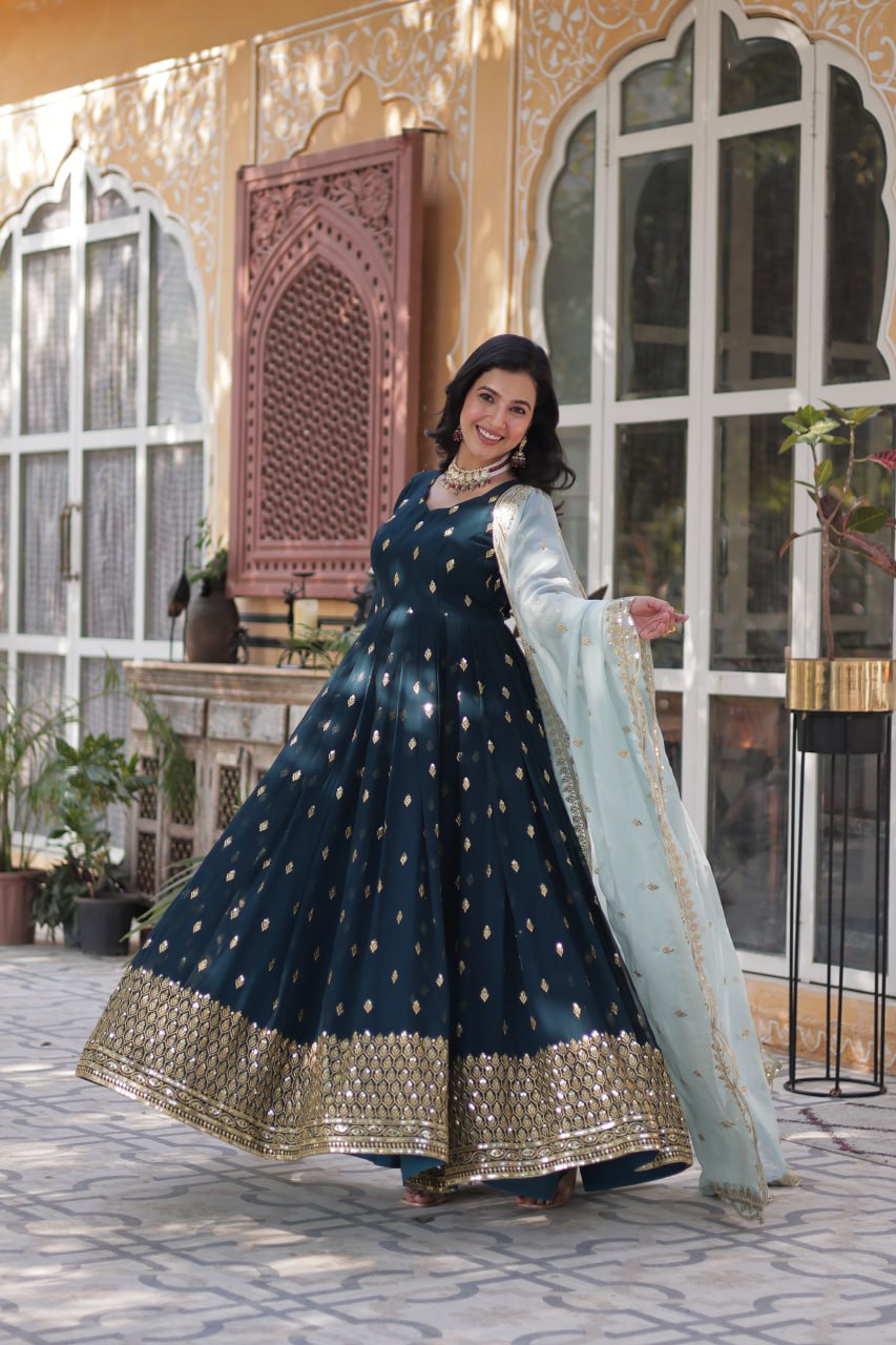 Golden Whispers on Midnight Blue A Regal Celebration of Cultural Beauty