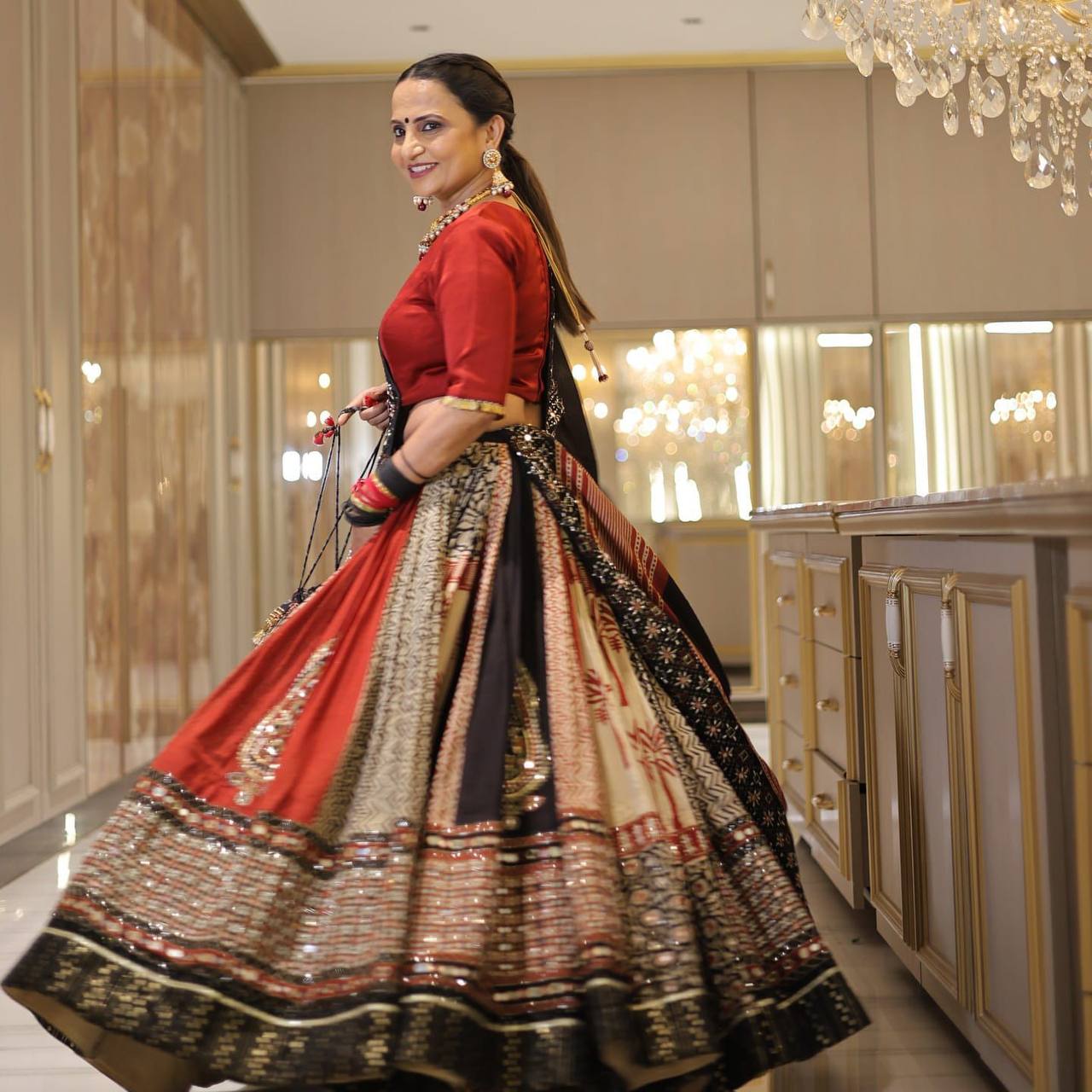 Rhea Raas Dance of Devotion Lahenga Choli