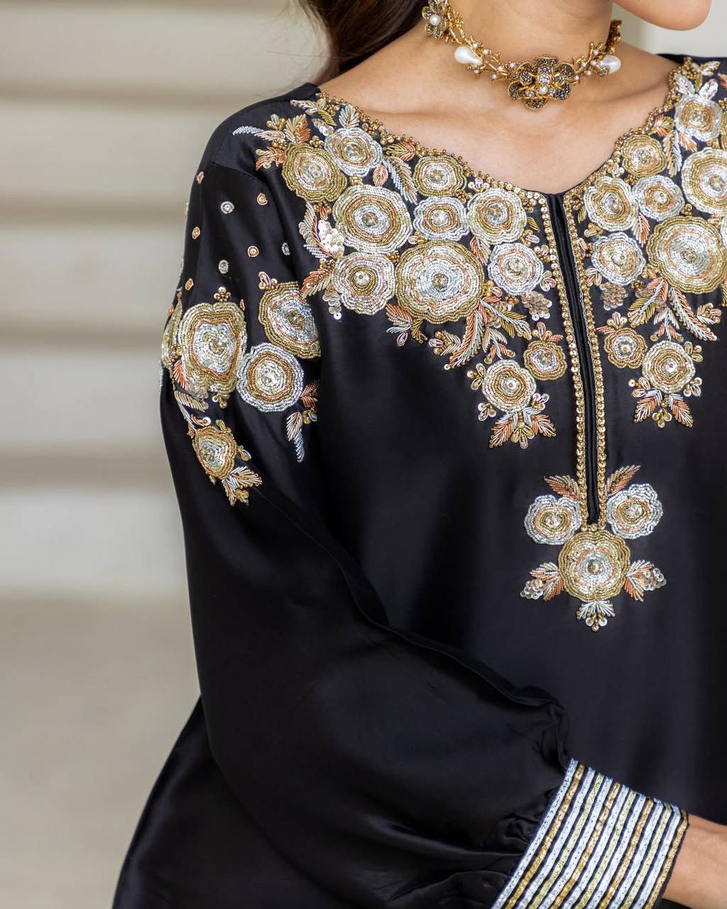Golden Reverie Draped in Midnight