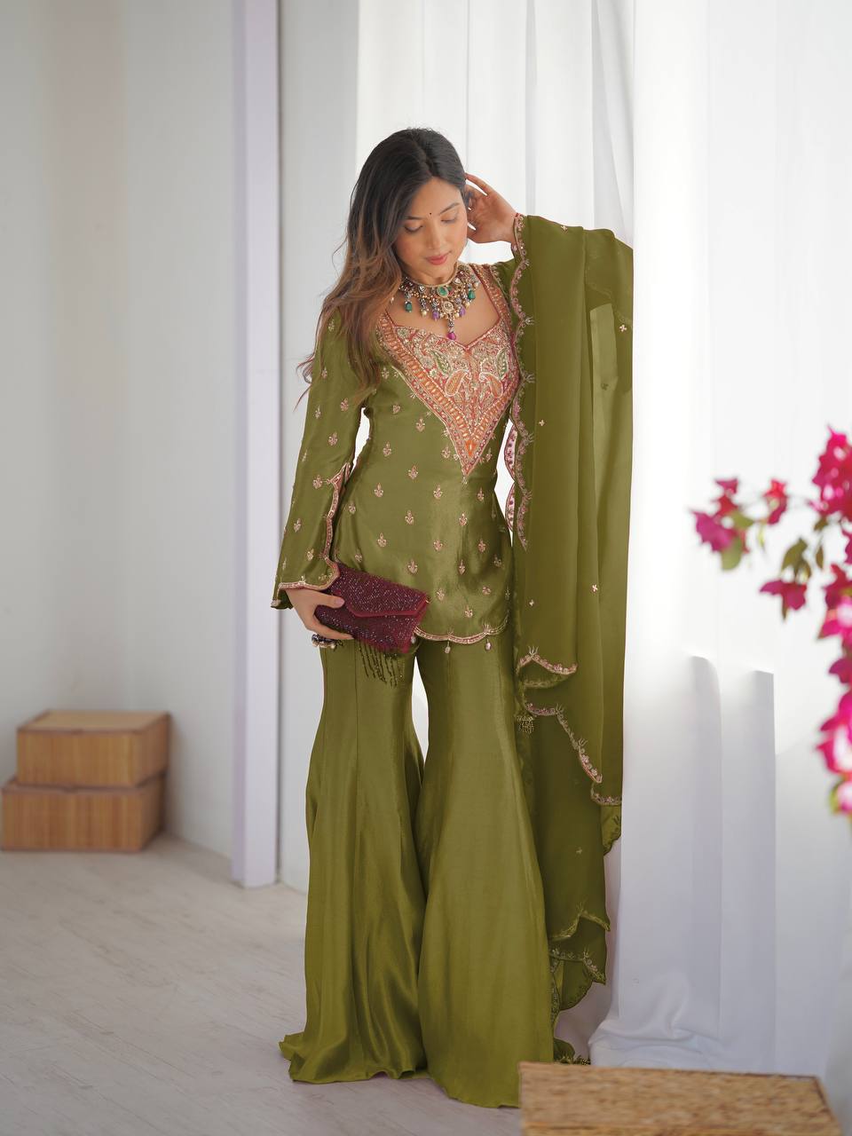 Zardosi Glamour Sharara Set