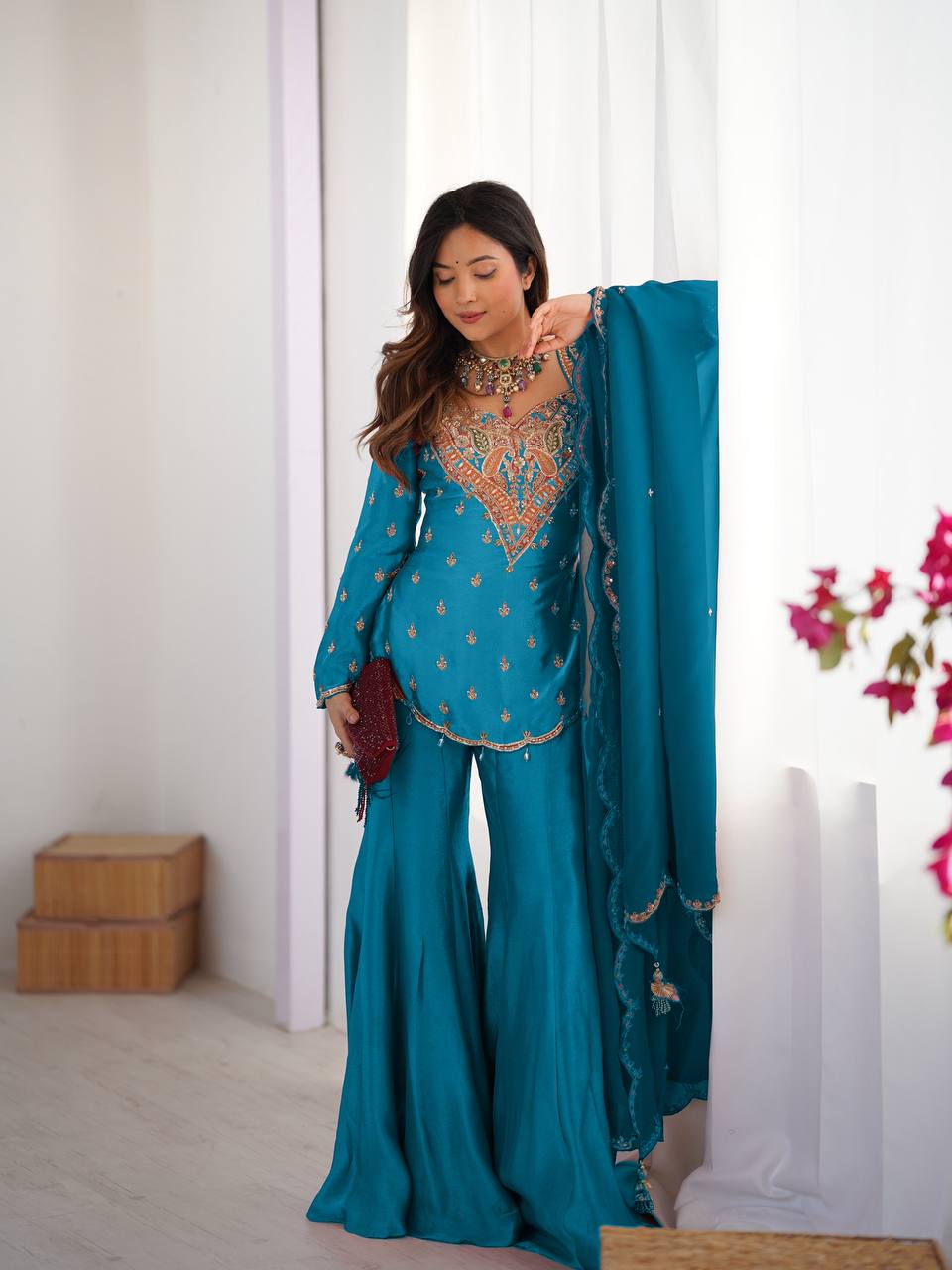 Zardosi Glamour Sharara Set