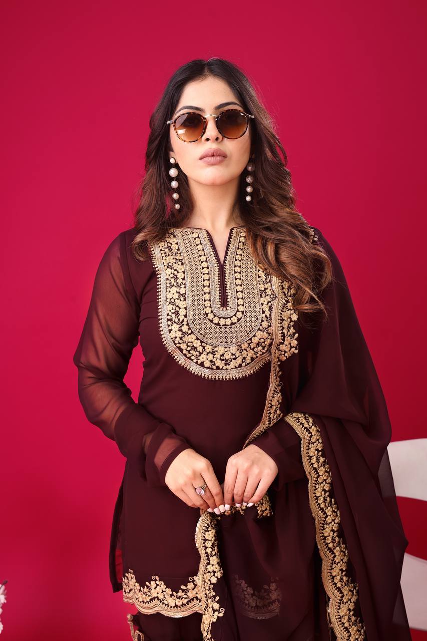 Tales of Tradition A Vintage-Inspired Sharara Ensemble