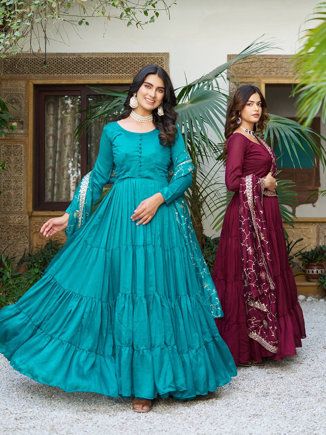 Queens Crafted Casual Wear With Intricate Anarkali Suit