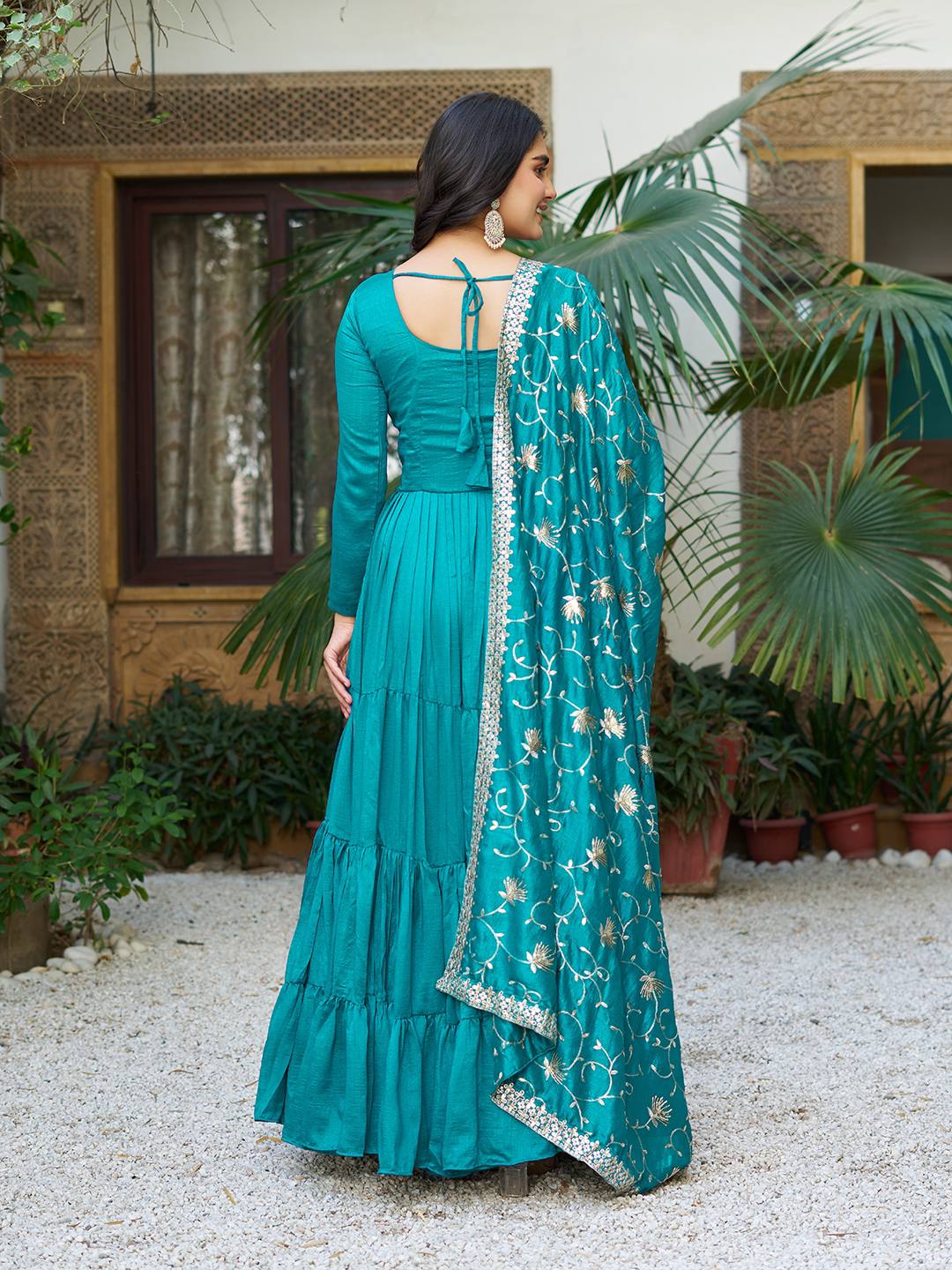 Queens Crafted Casual Wear With Intricate Anarkali Suit