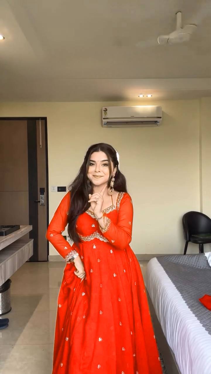 Neha Red Classic Anarkali Suit Set