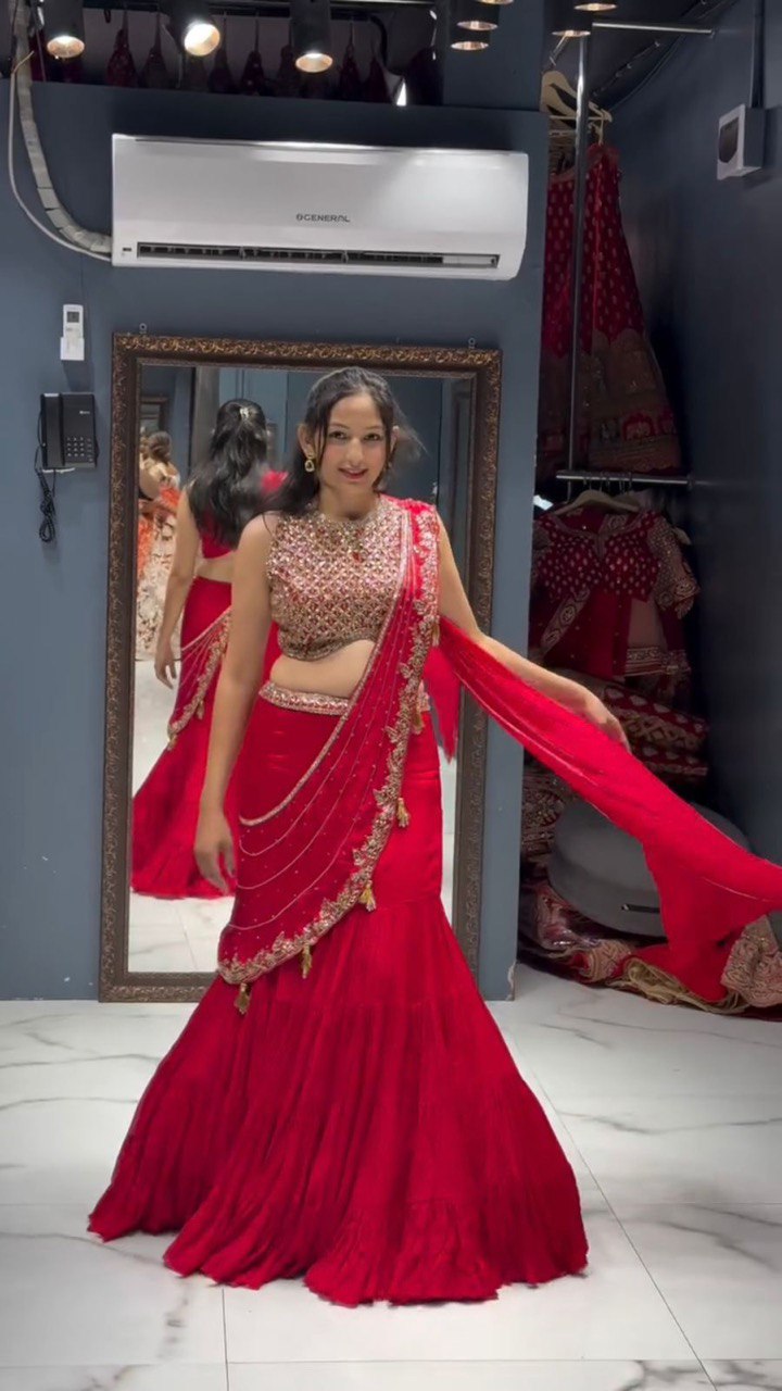 Twirl & Drape The Regal Wedding Glamour Lehenga Saree