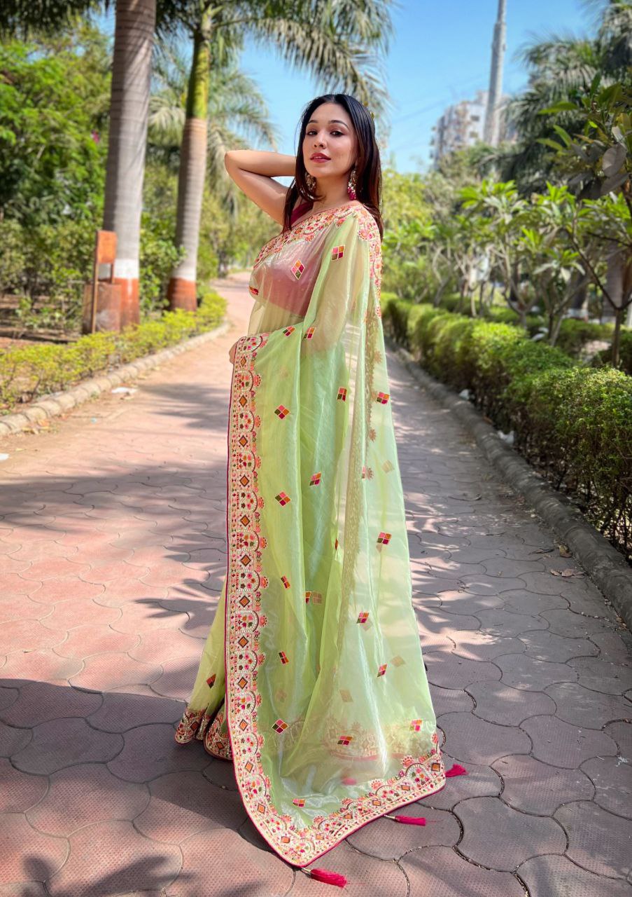 Siya Designer Embroidery work Saree