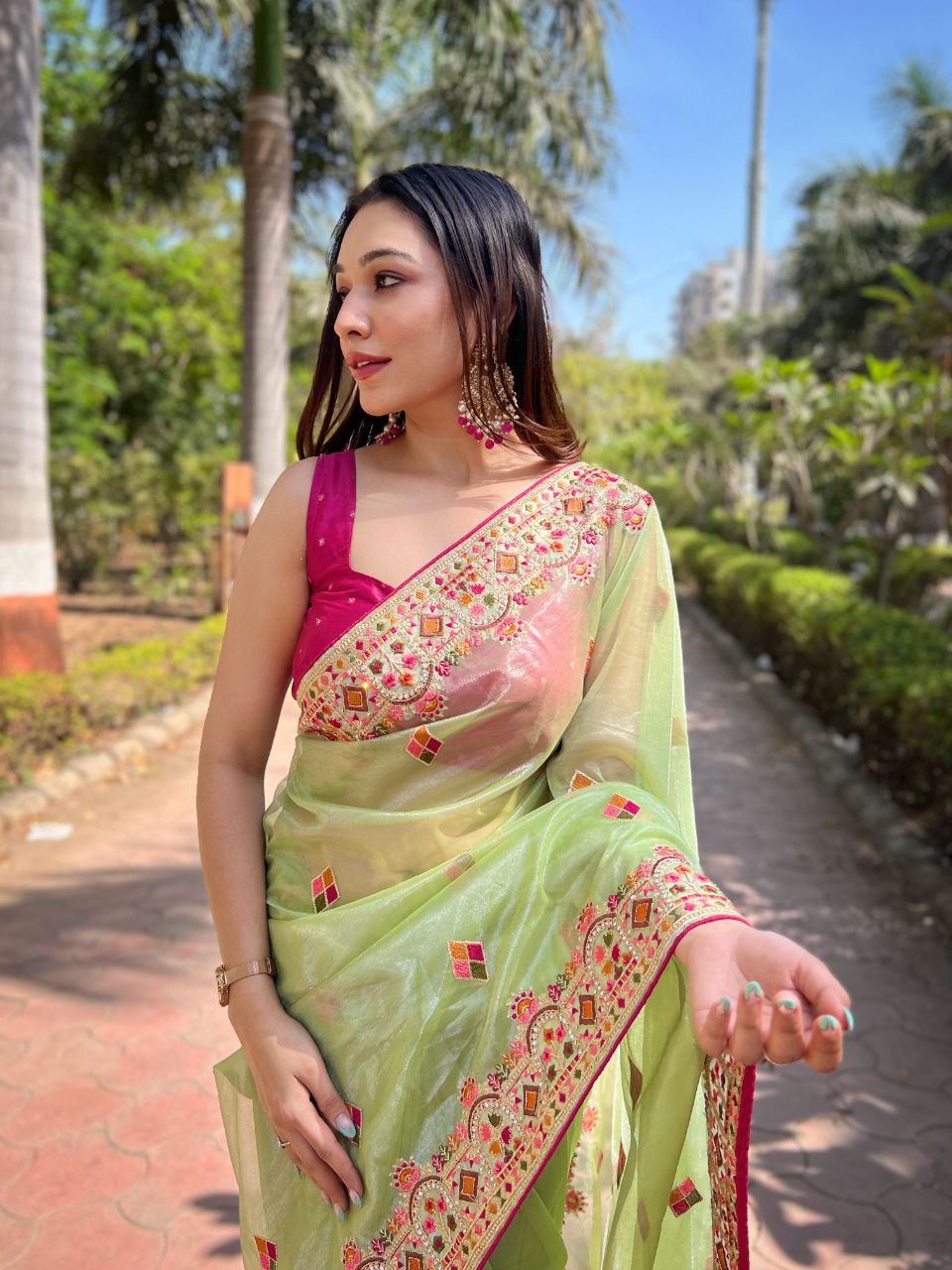 Siya Designer Embroidery work Saree