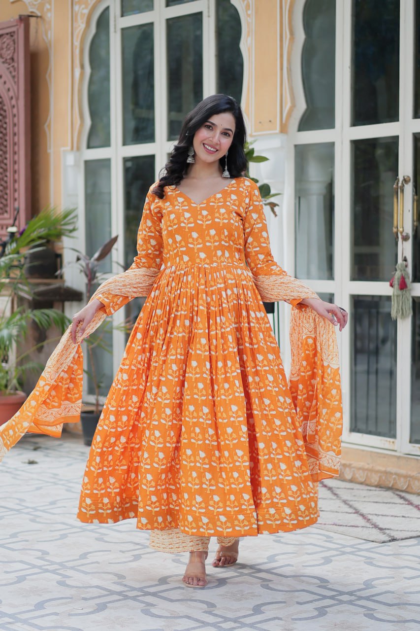 Nivya Twins Aura of Tradition Pure Cotton Gown