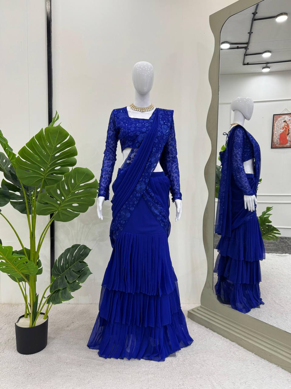 Classic Charisma The Elegant Designner Gorgette Saree