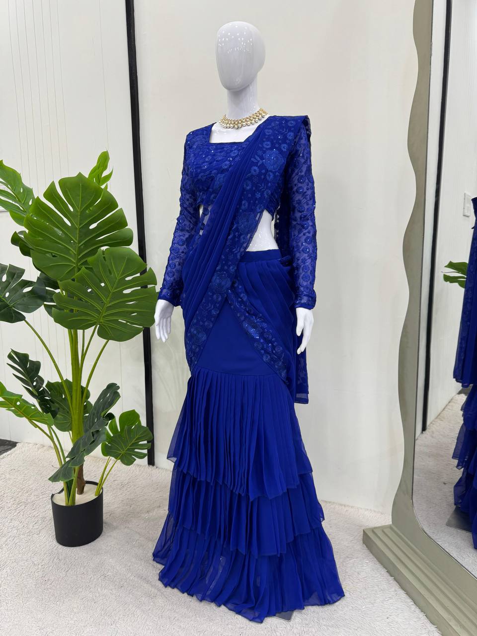 Classic Charisma The Elegant Designner Gorgette Saree