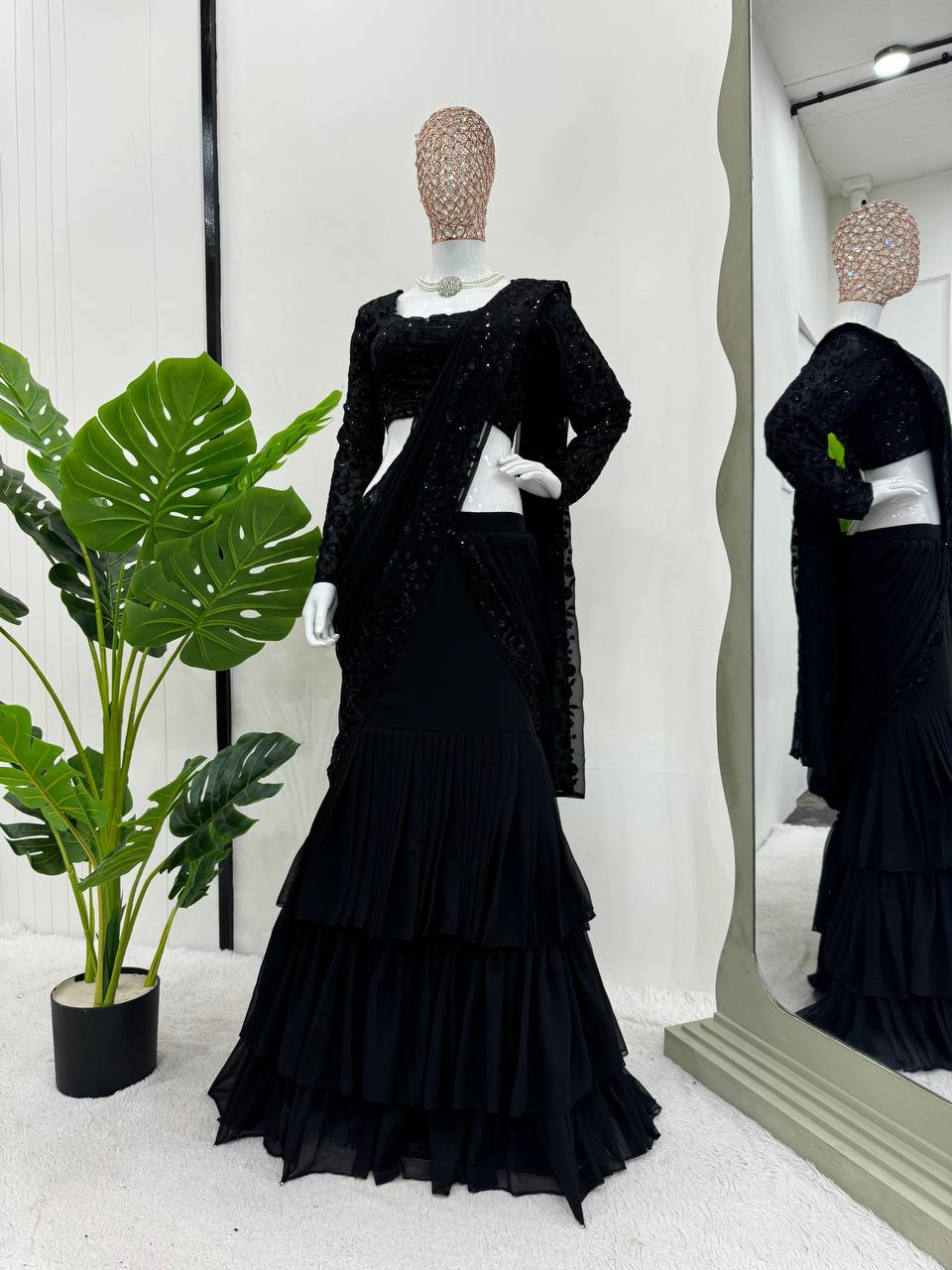 Classic Charisma The Elegant Designner Gorgette Saree