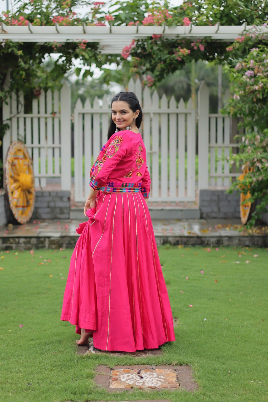 Festival of Twirls Gota Patti Lace Lehenga Top