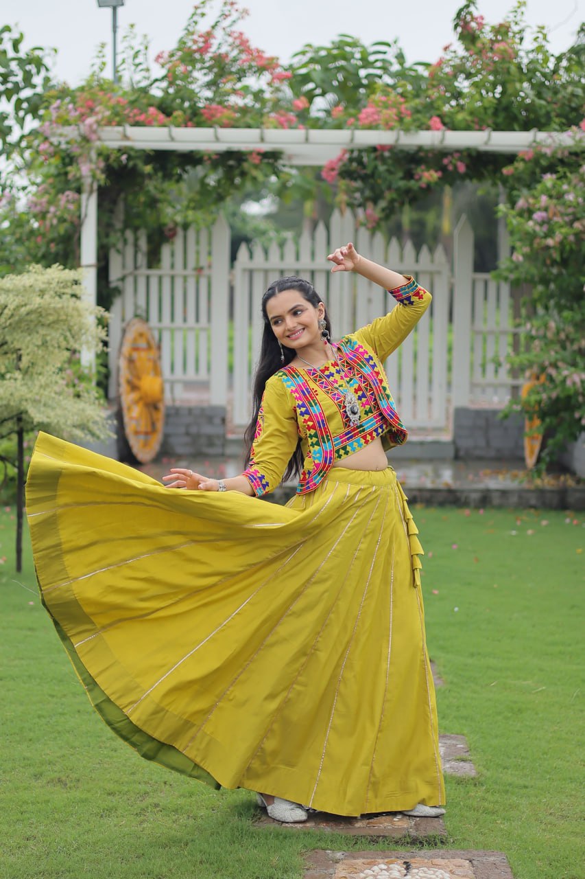 Festival of Twirls Gota Patti Lace Lehenga Top