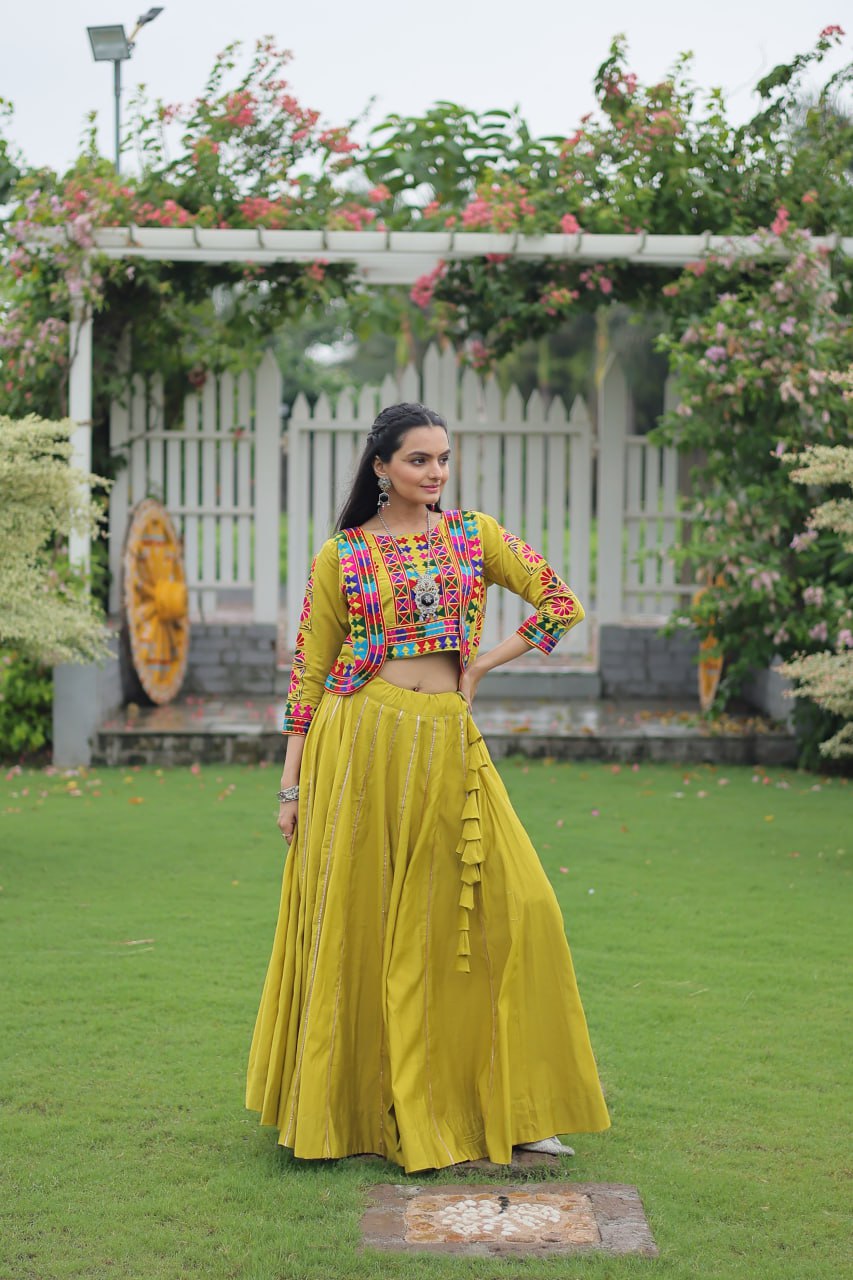 Festival of Twirls Gota Patti Lace Lehenga Top