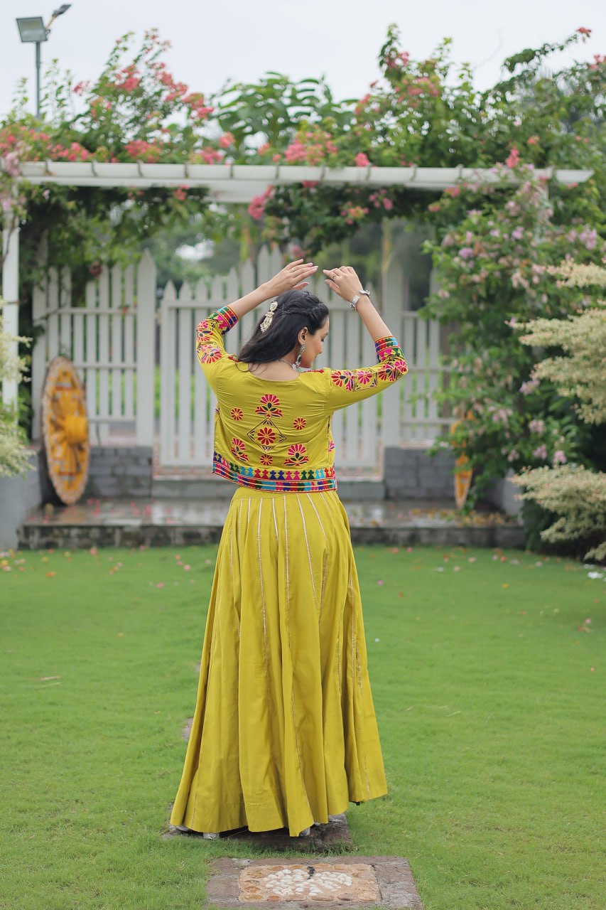 Festival of Twirls Gota Patti Lace Lehenga Top