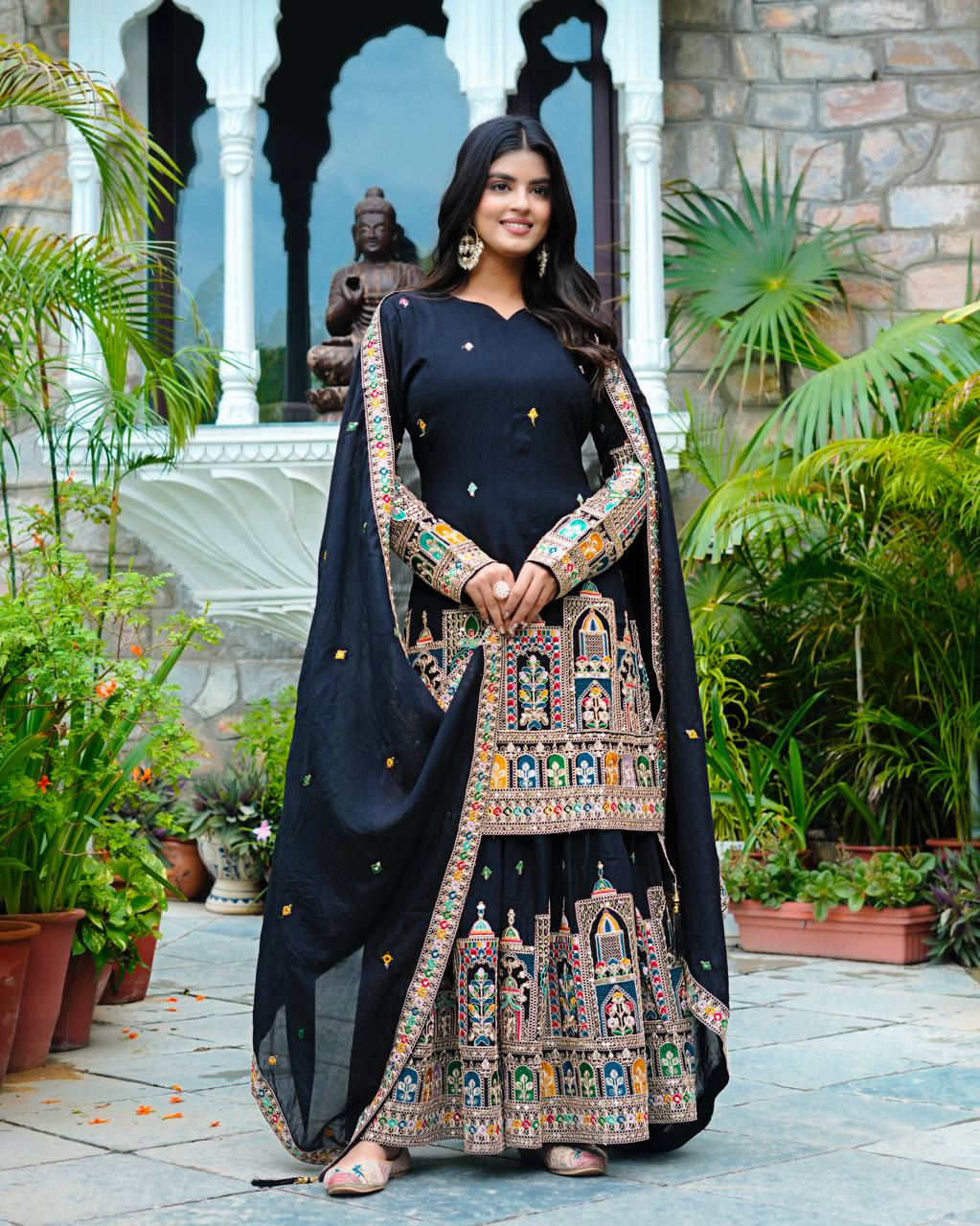 Flora Flaire Chinnon Silk Party Wear Suit
