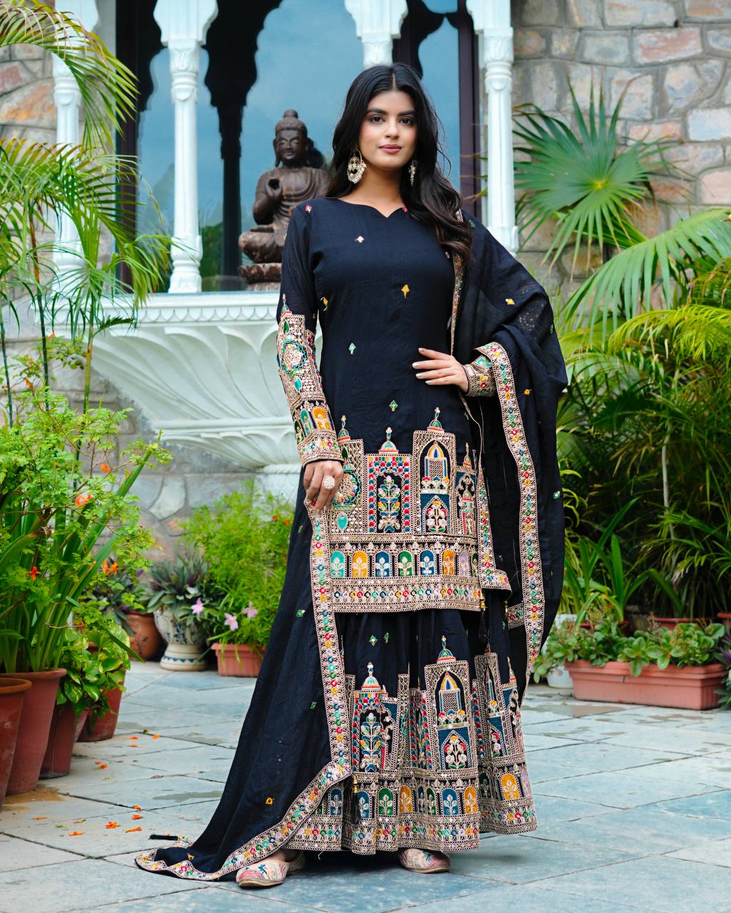 Flora Flaire Chinnon Silk Party Wear Suit