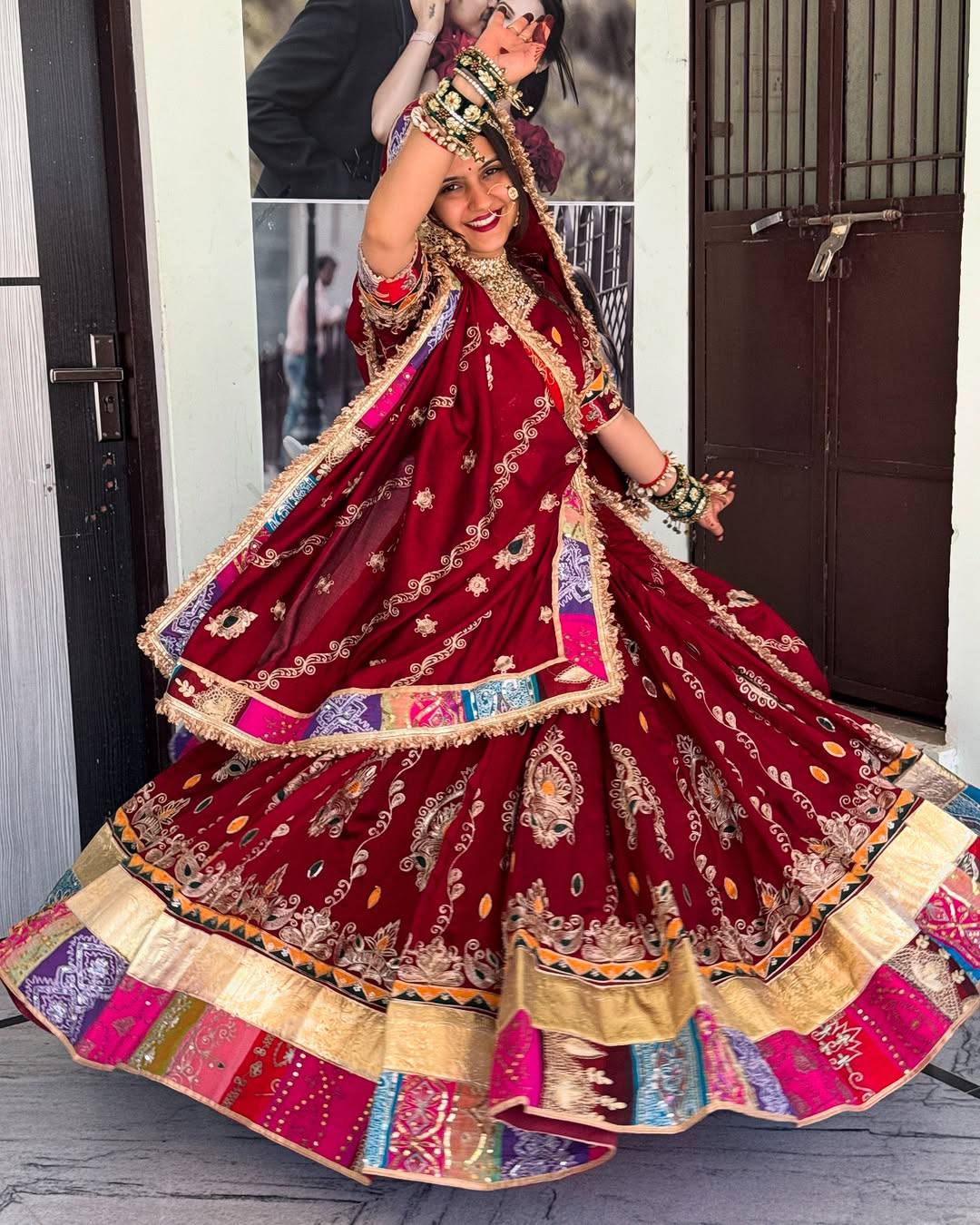 Rangdeep Royal Raas Real Mirror Work Lehenga Set