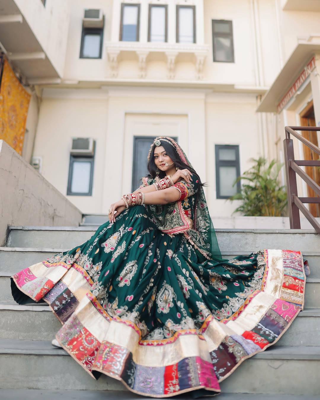 Rangdeep Royal Raas Real Mirror Work Lehenga Set