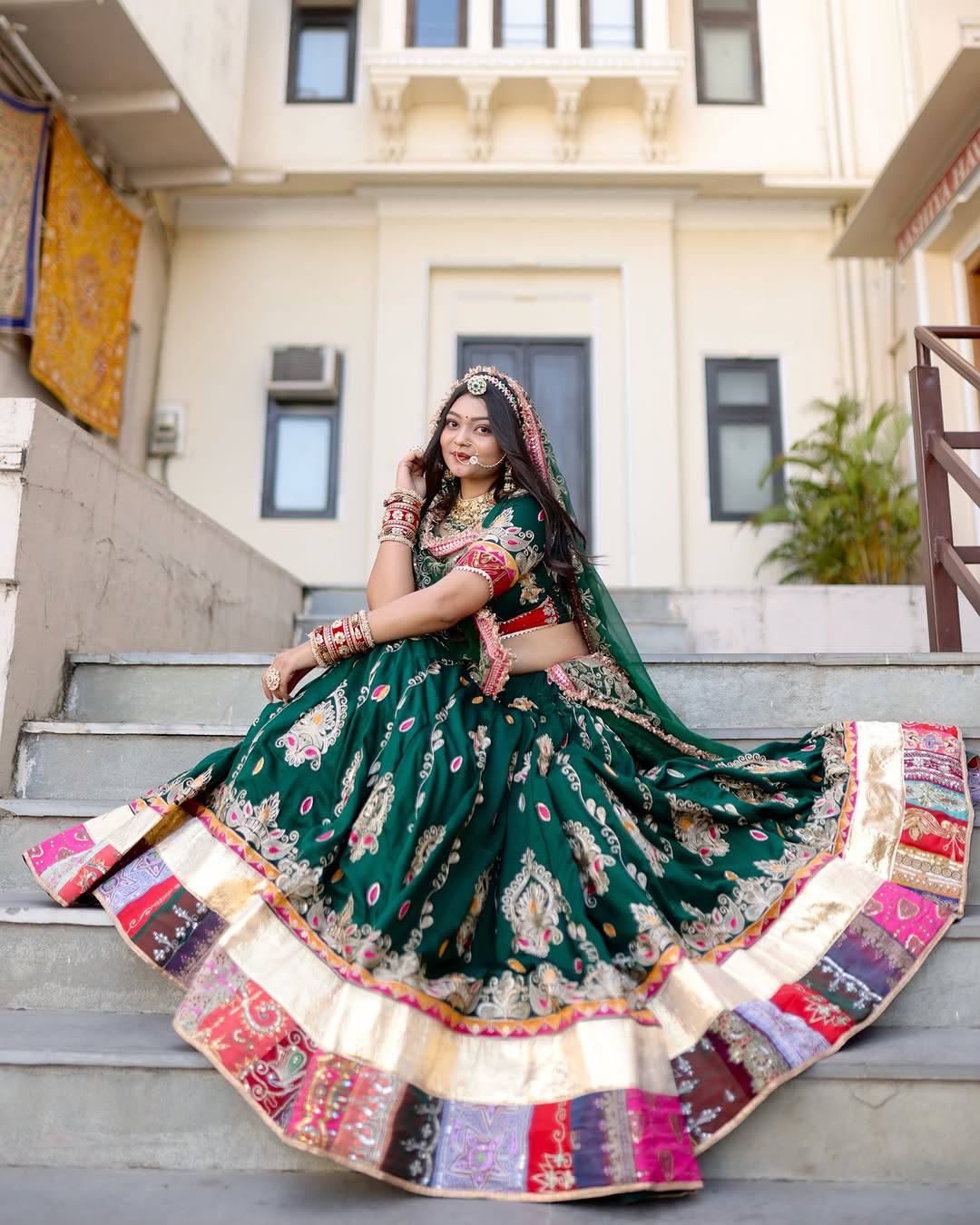 Rangdeep Royal Raas Real Mirror Work Lehenga Set