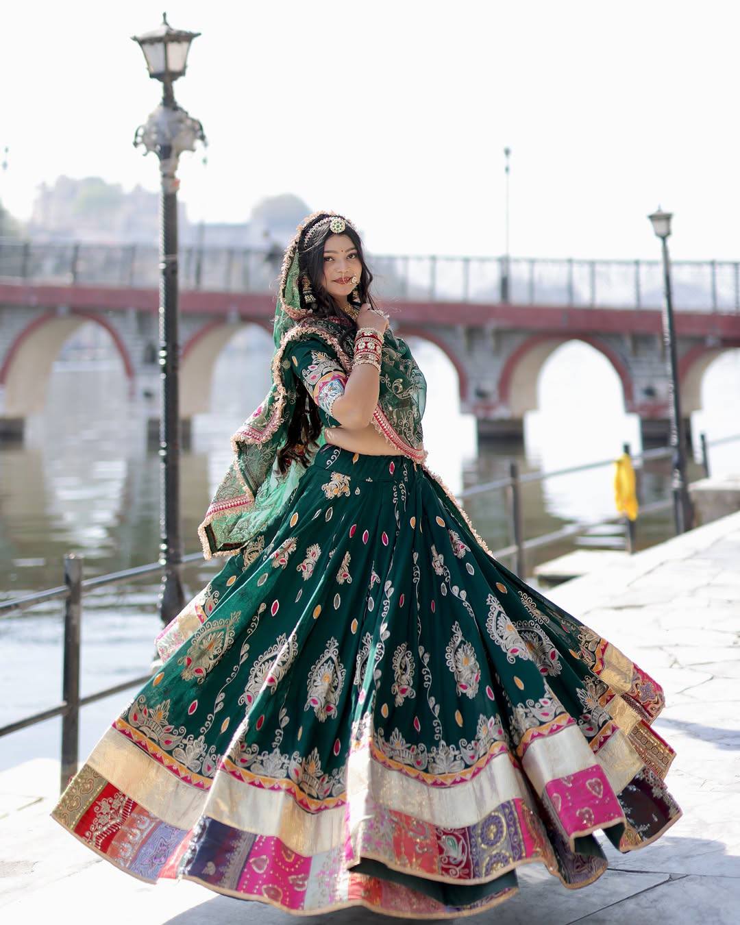 Rangdeep Royal Raas Real Mirror Work Lehenga Set
