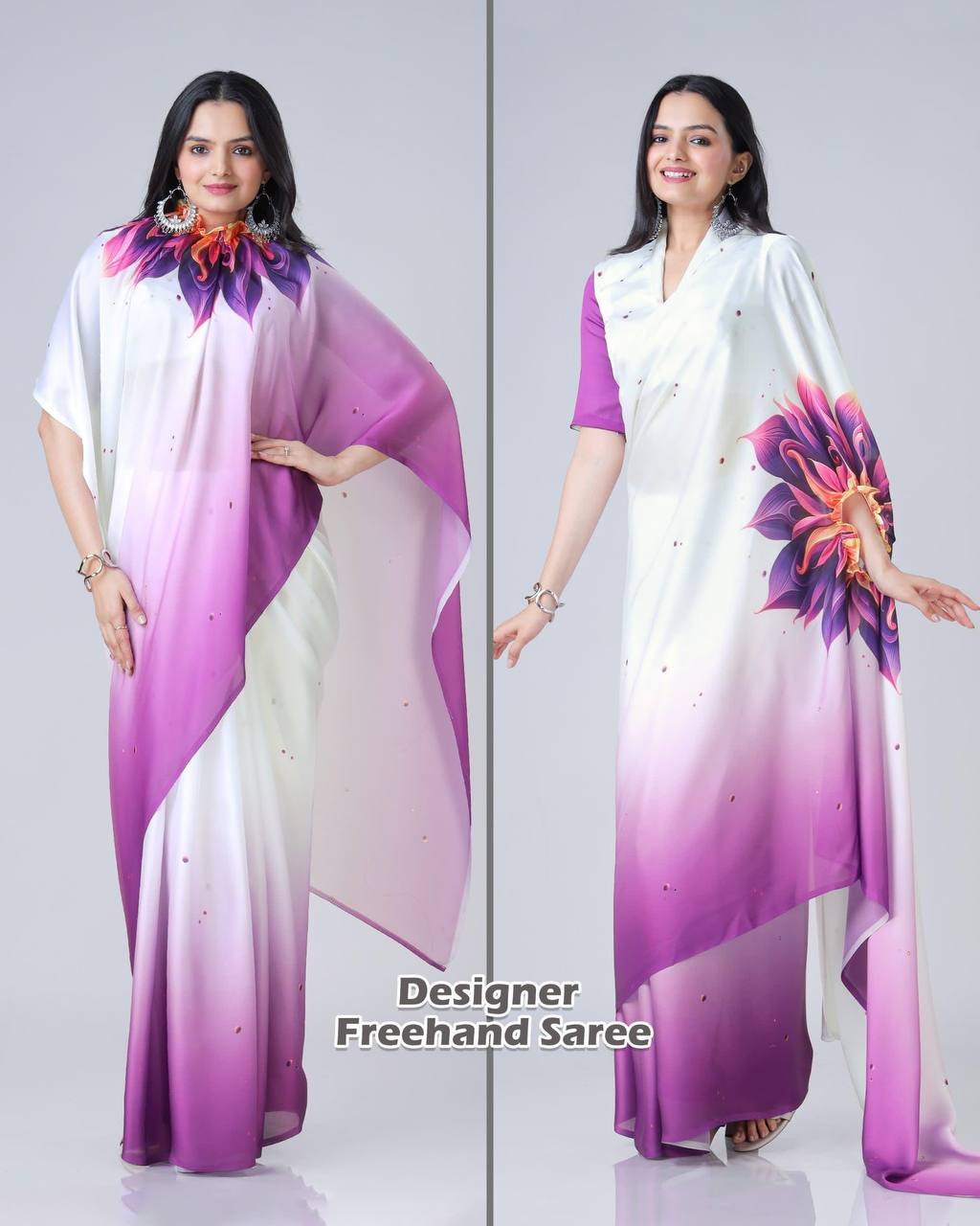 Murlidhar Garden Flute Japan Satin Saree