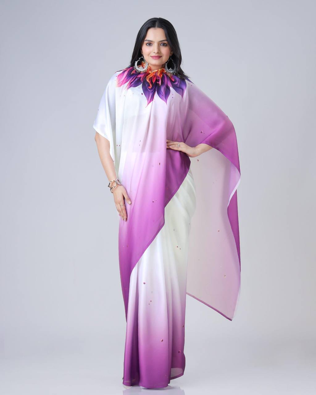 Murlidhar Garden Flute Japan Satin Saree